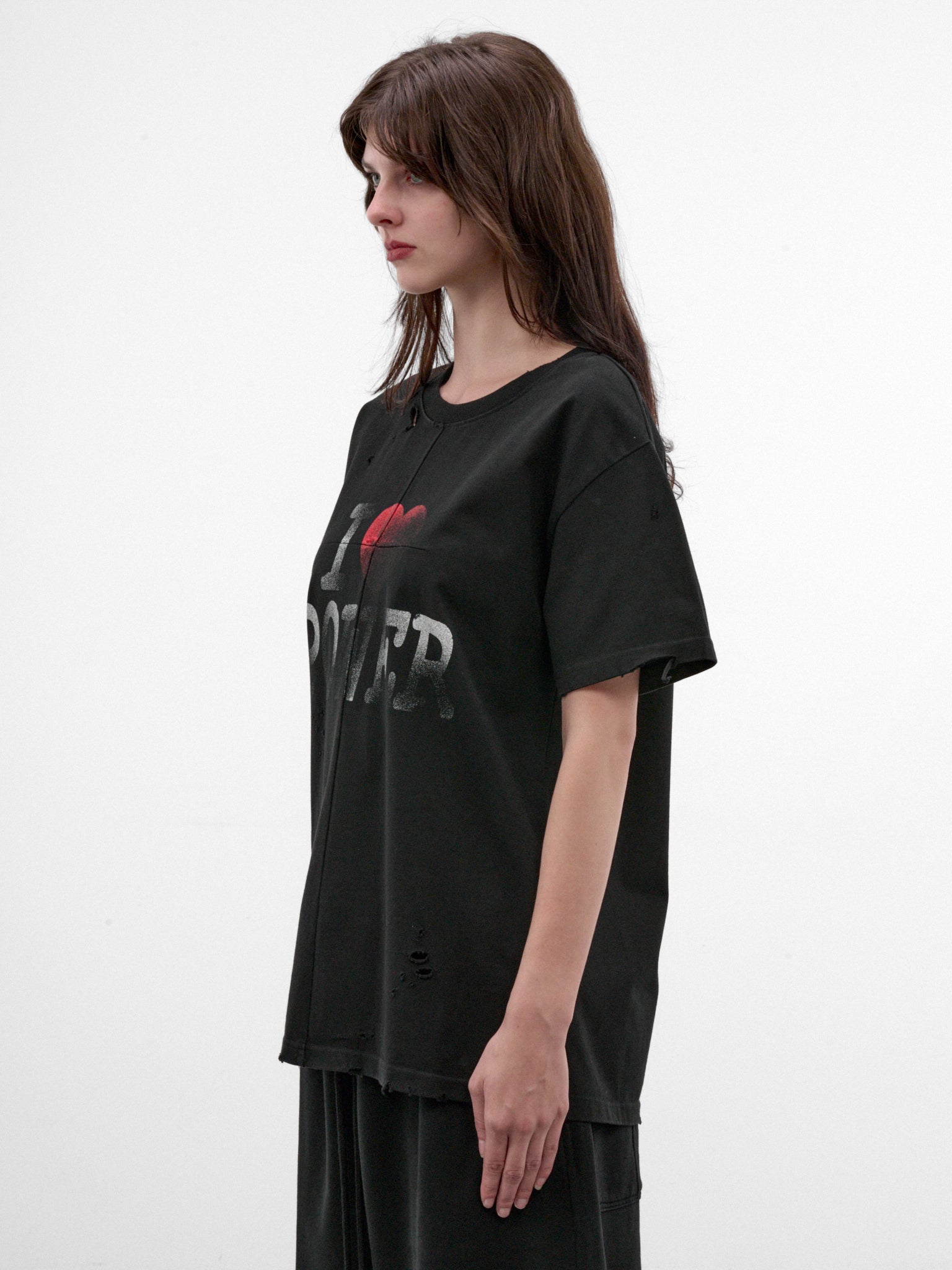 Black Cotton Power Graphic Tee (MAT03T002-BLACK)