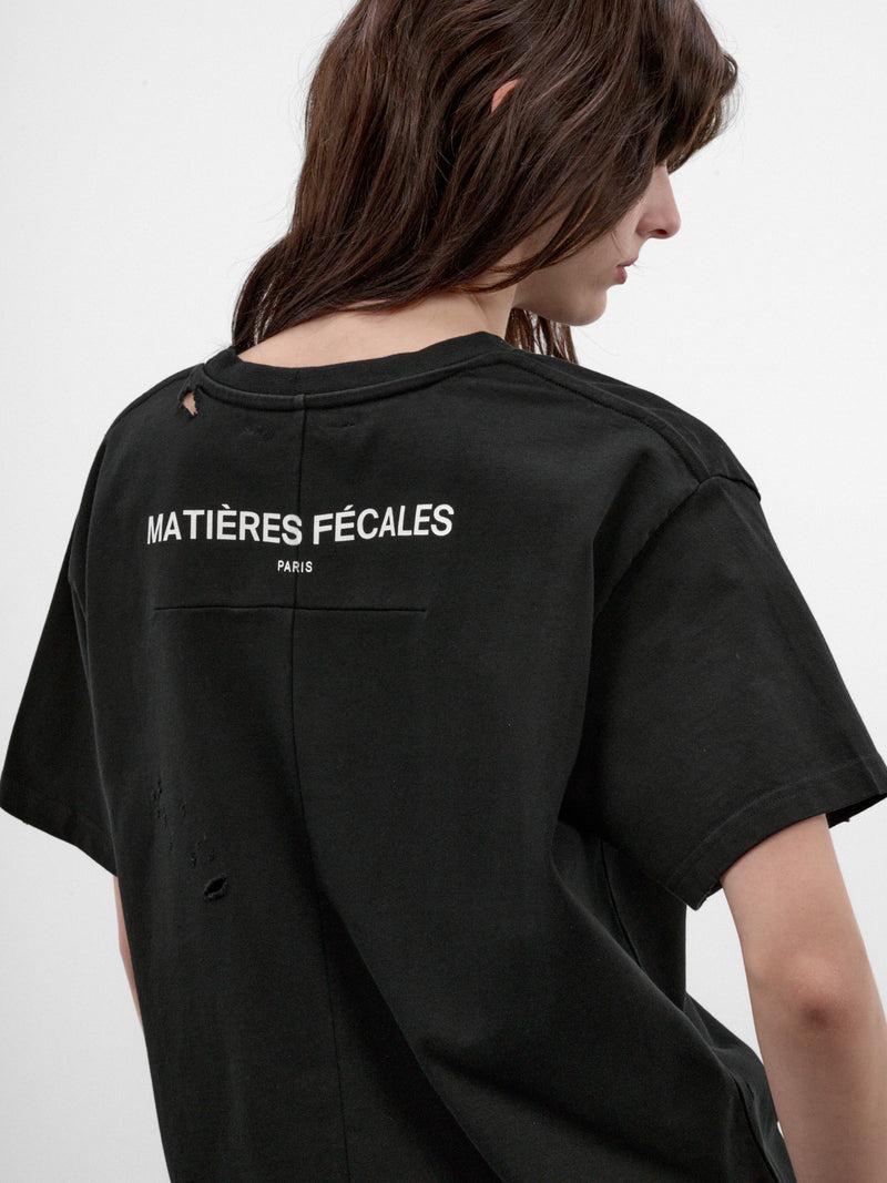 Black Cotton Power Graphic Tee (MAT03T002-BLACK)