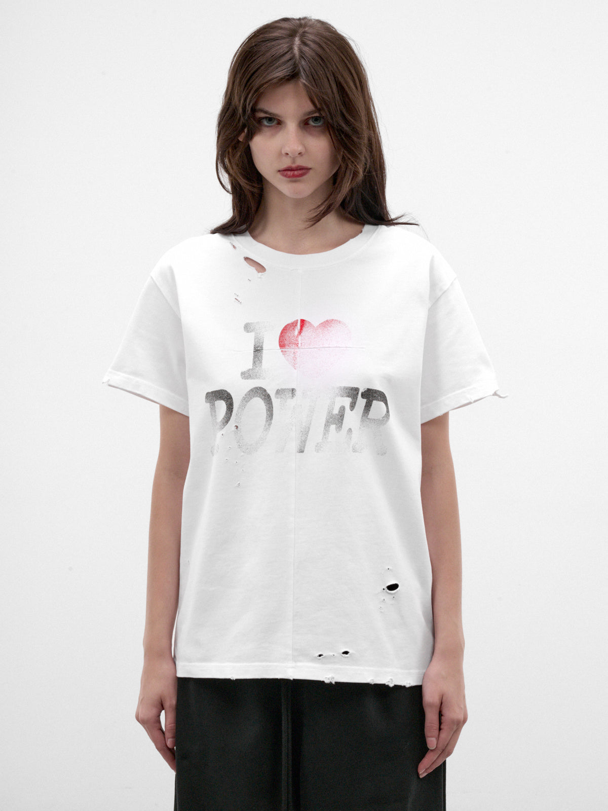 White Cotton Power Graphic Tee (MAT03T002-WHITE)