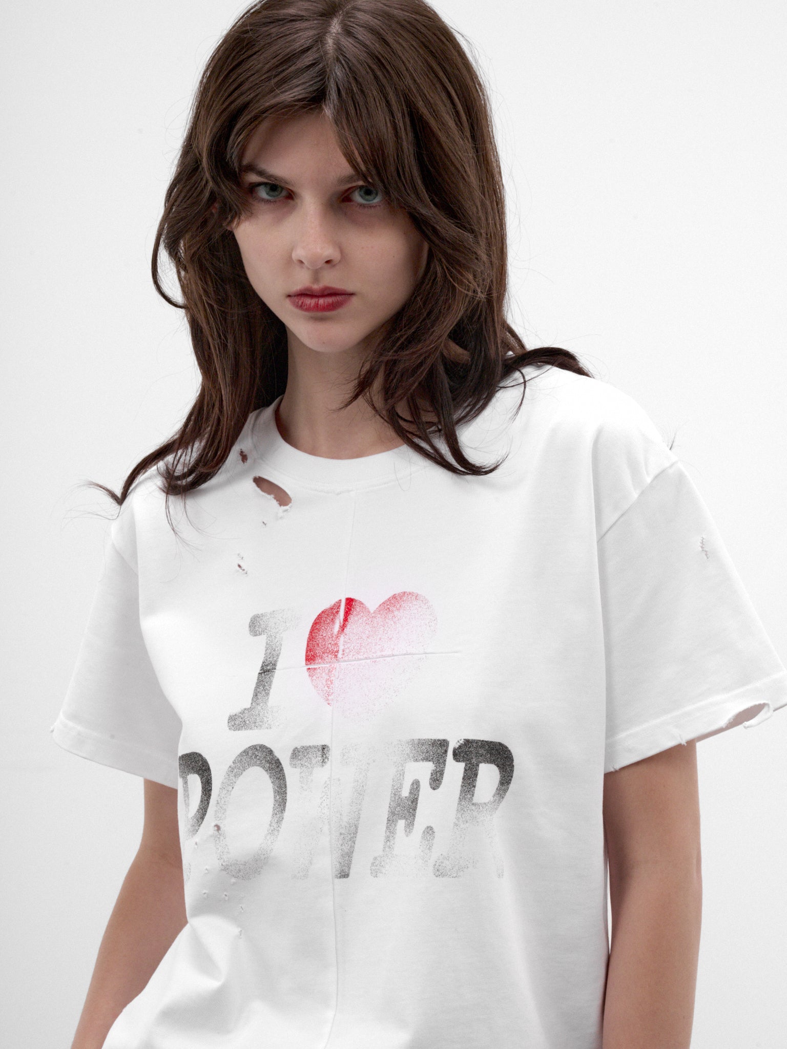 White Cotton Power Graphic Tee (MAT03T002-WHITE)