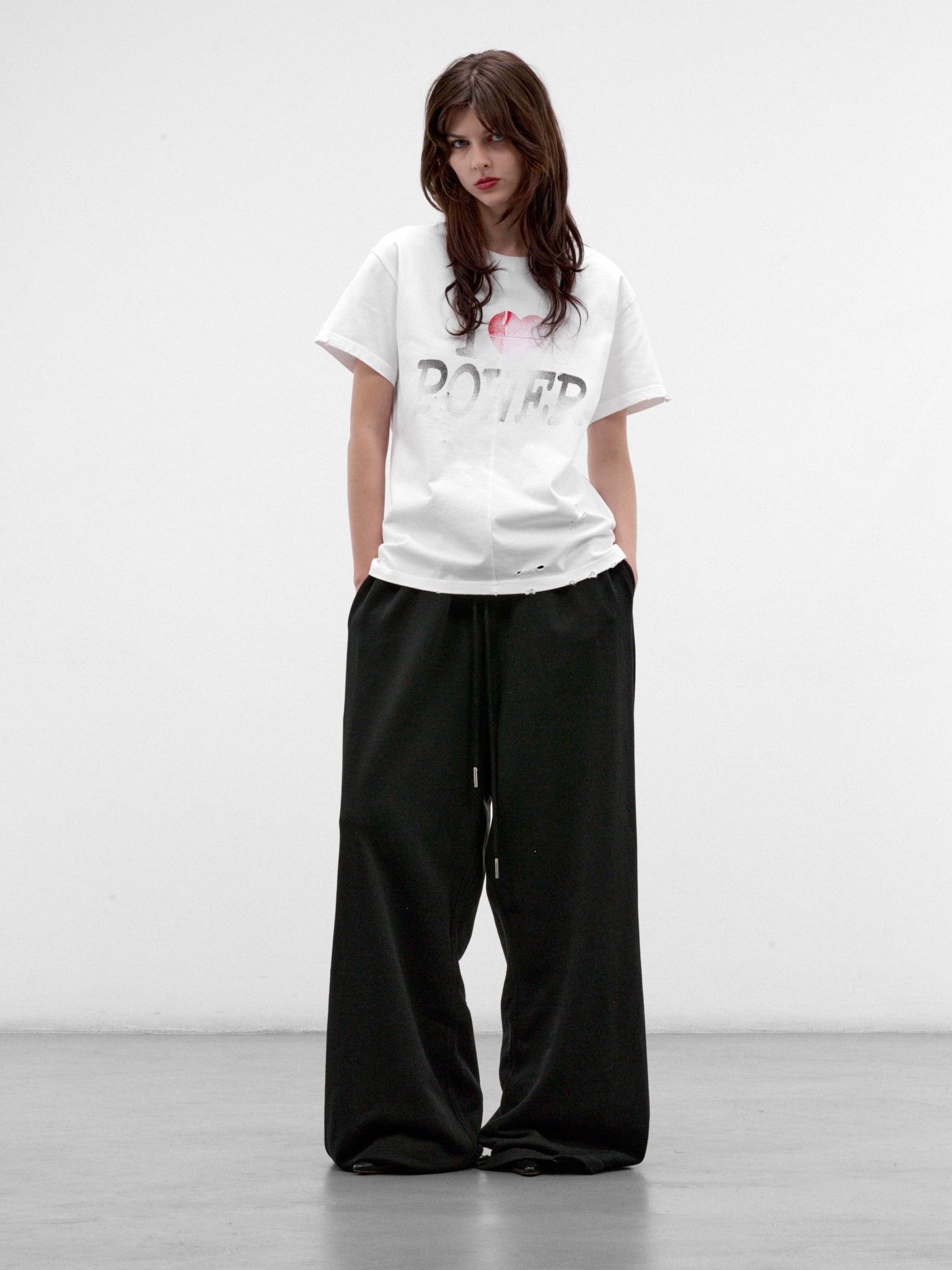 White Cotton Power Graphic Tee (MAT03T002-WHITE)