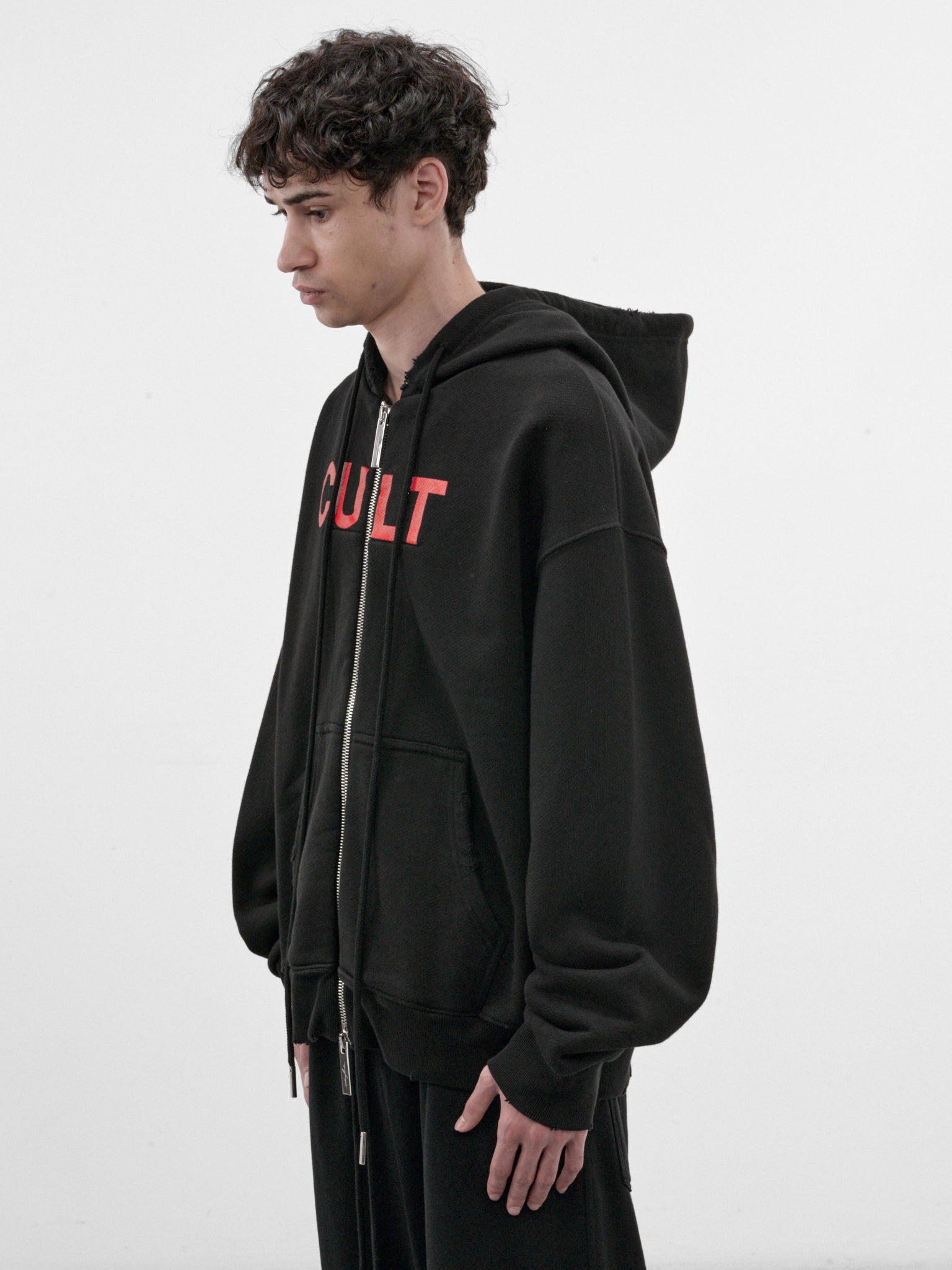 Cult Black Cotton Hoodie (MAT03T030-BLACK)
