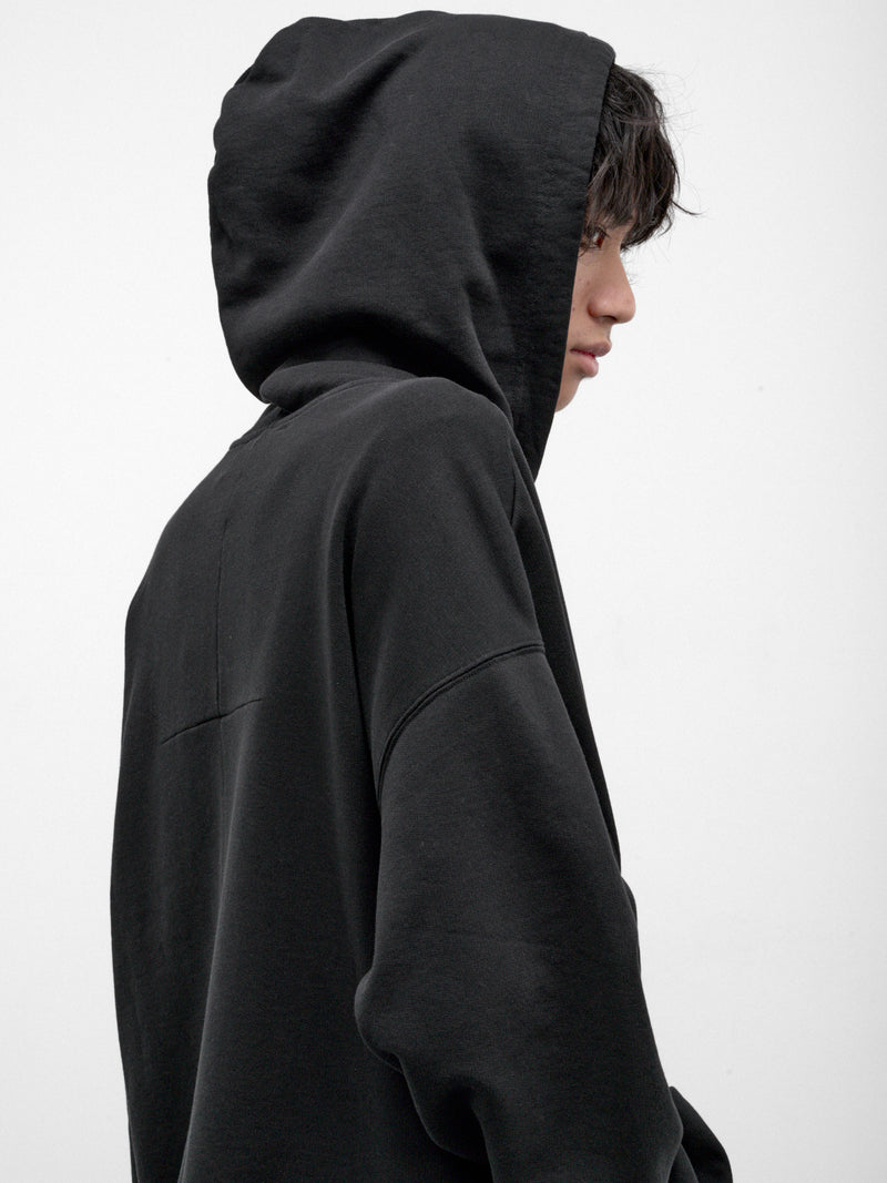 Black Cotton Family Zip Hoodie (MAT03T032-BLACK)