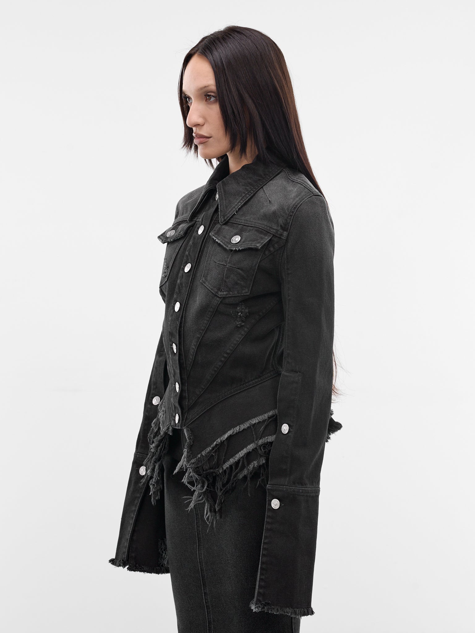 Black Mikaela Denim Jacket (MAY02J107-SCLERA-BLACK)