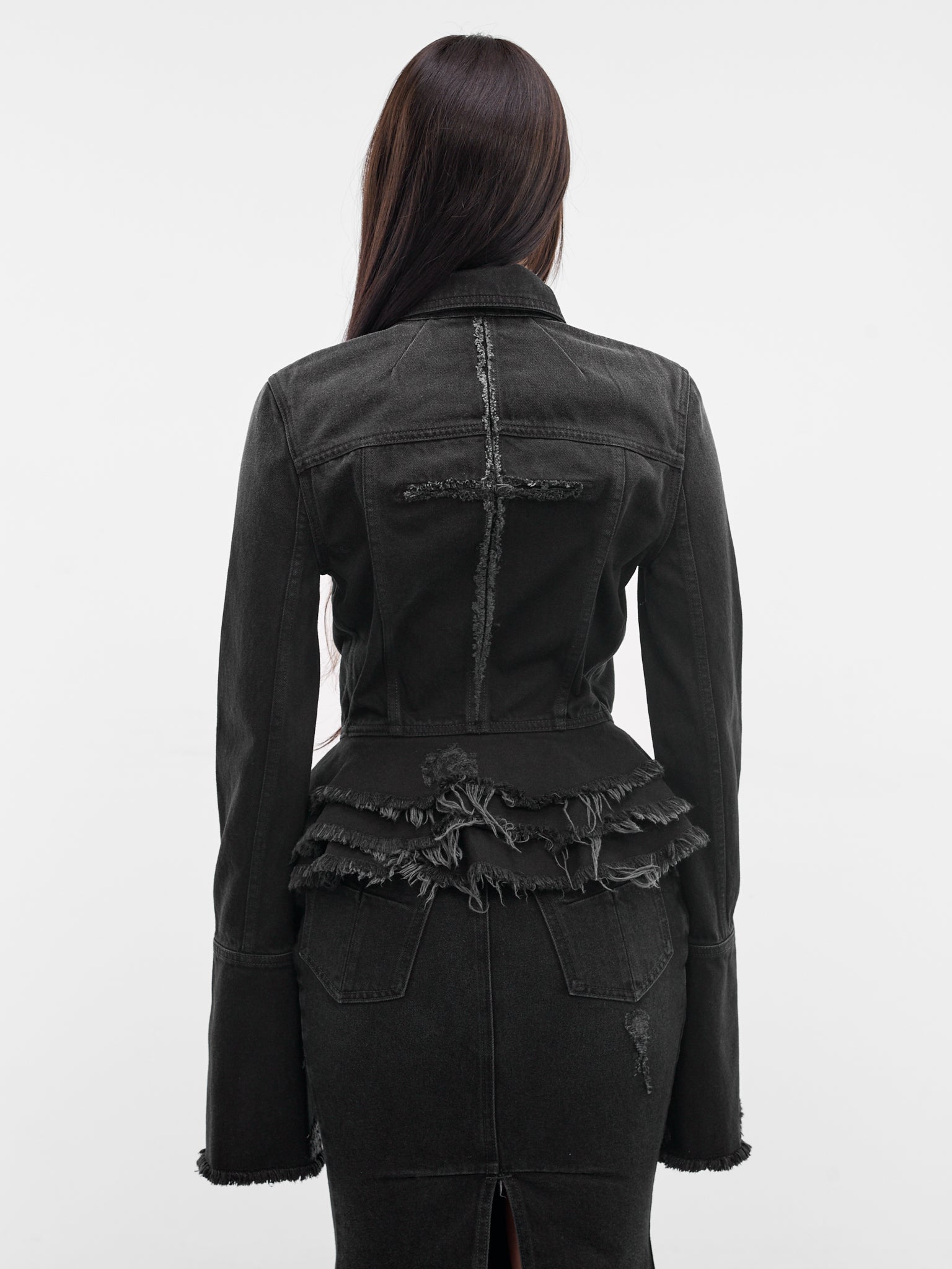 Black Mikaela Denim Jacket (MAY02J107-SCLERA-BLACK)