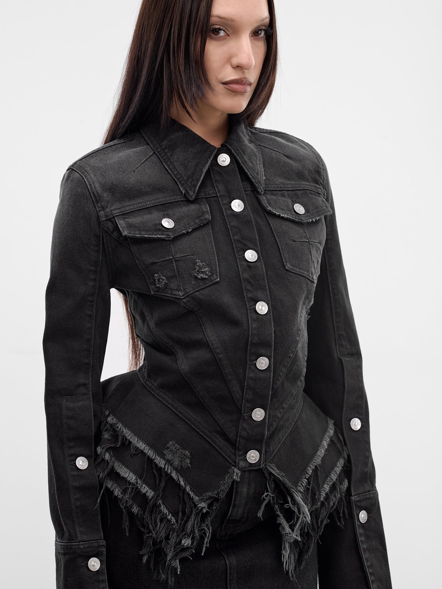Black Mikaela Denim Jacket (MAY02J107-SCLERA-BLACK)