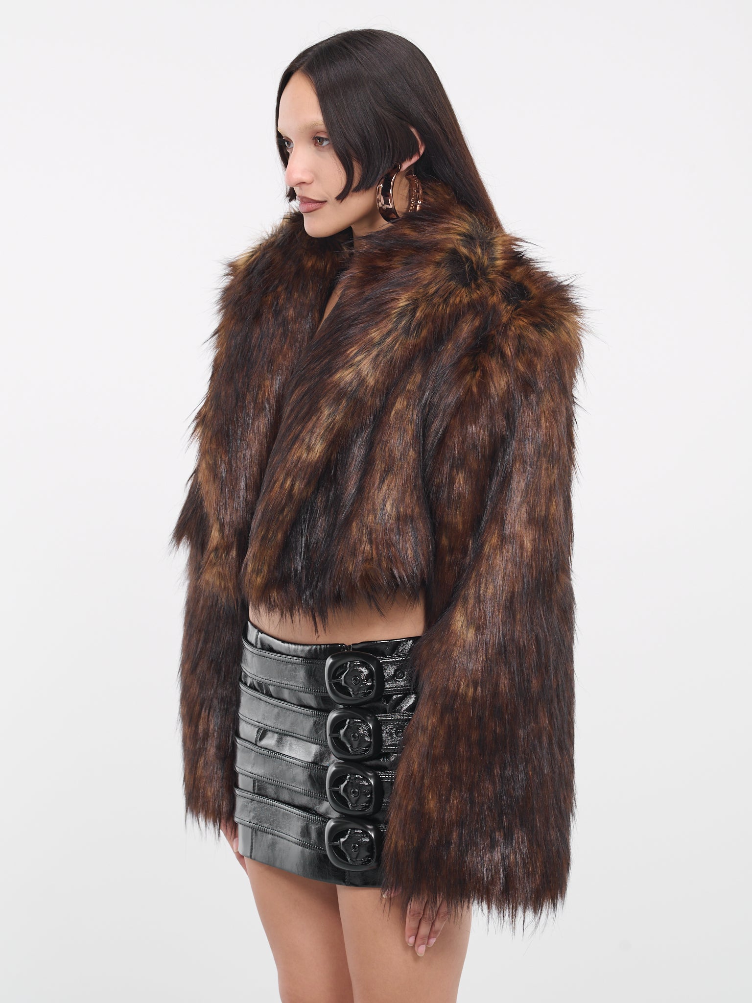 Faux-Fur Crop Jacket (MCACPEJA10-MULTI)