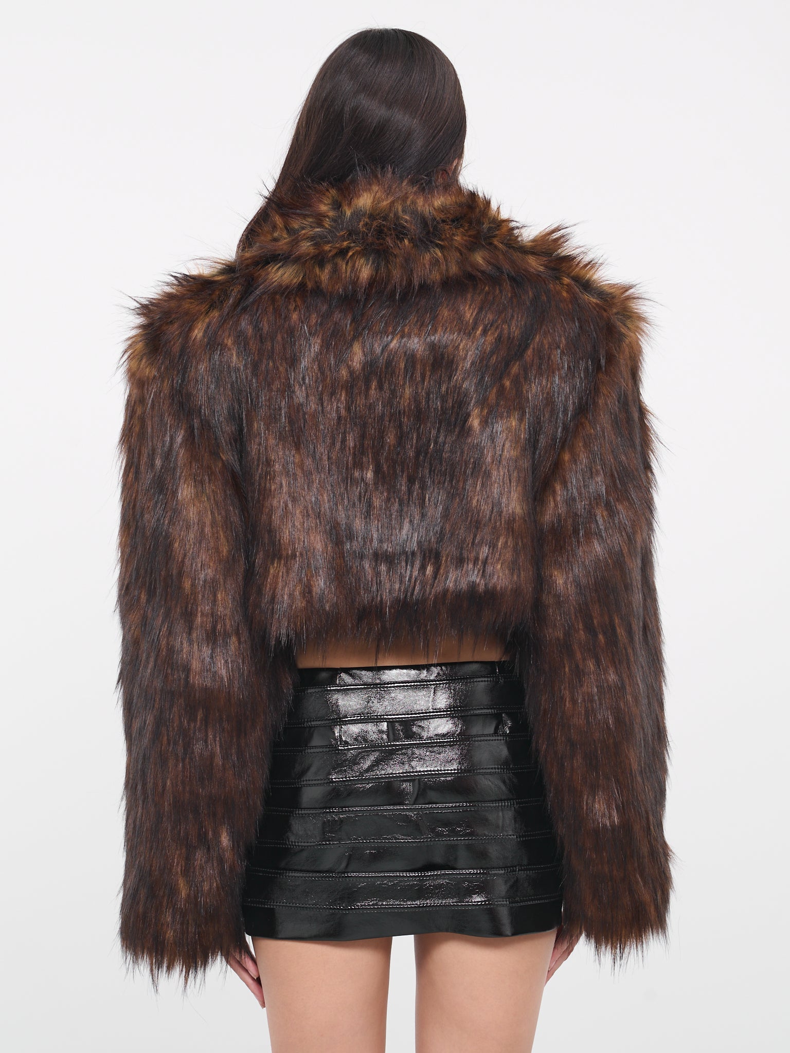 Faux-Fur Crop Jacket (MCACPEJA10-MULTI)