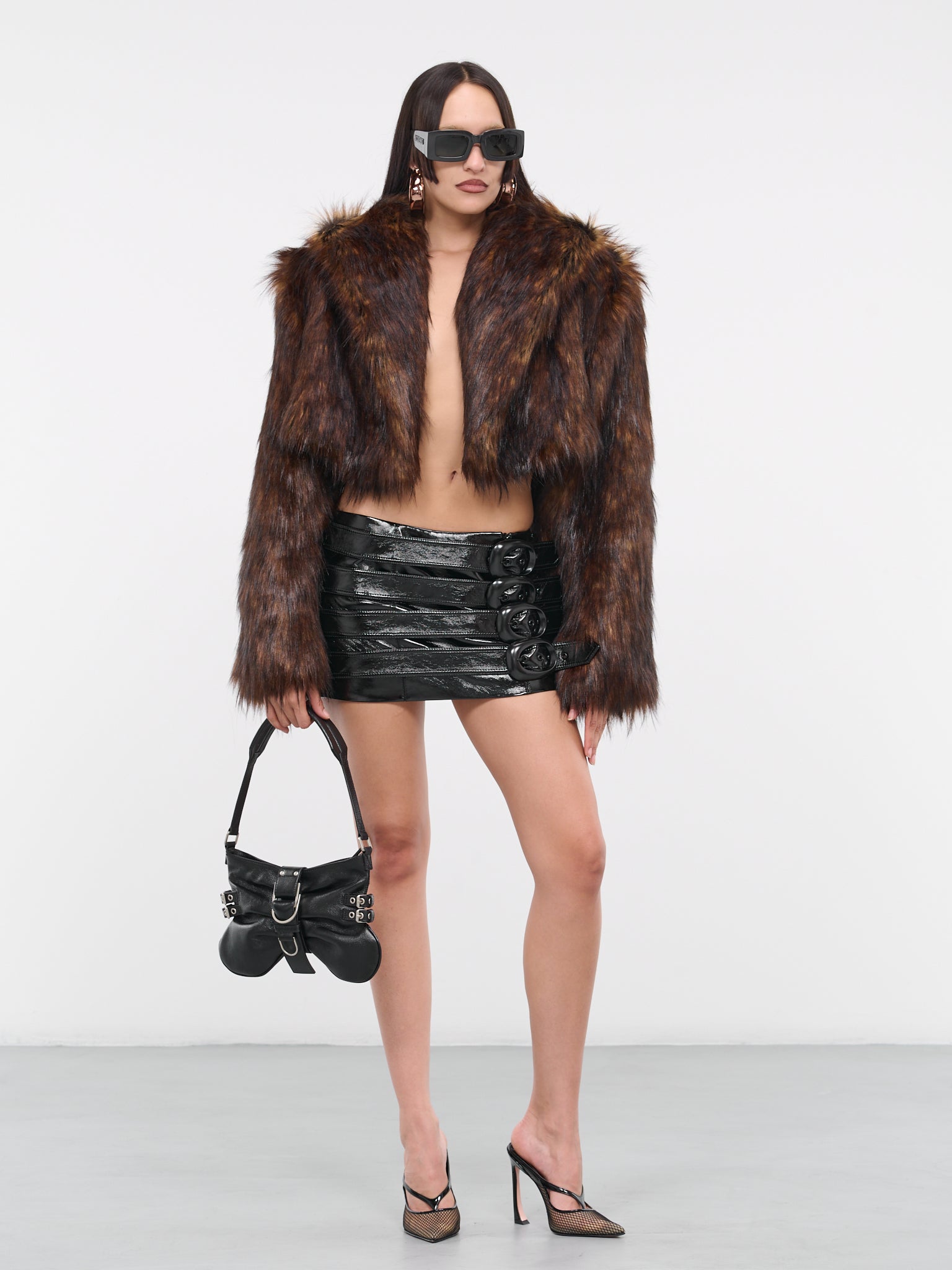 Faux-Fur Crop Jacket (MCACPEJA10-MULTI)