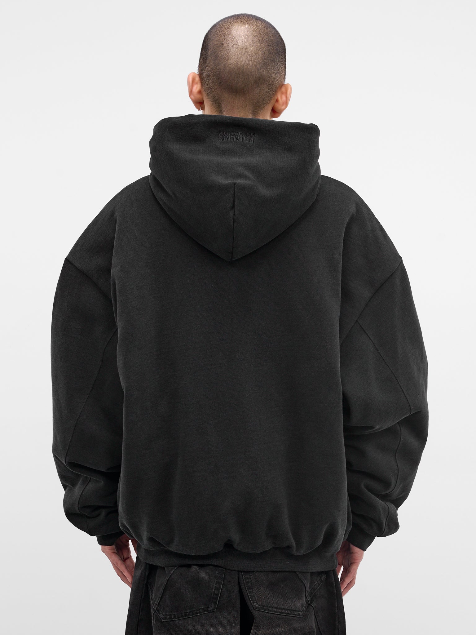 VETEMENTS Black Embroidered Cross Hoodie | H.Lorenzo - back