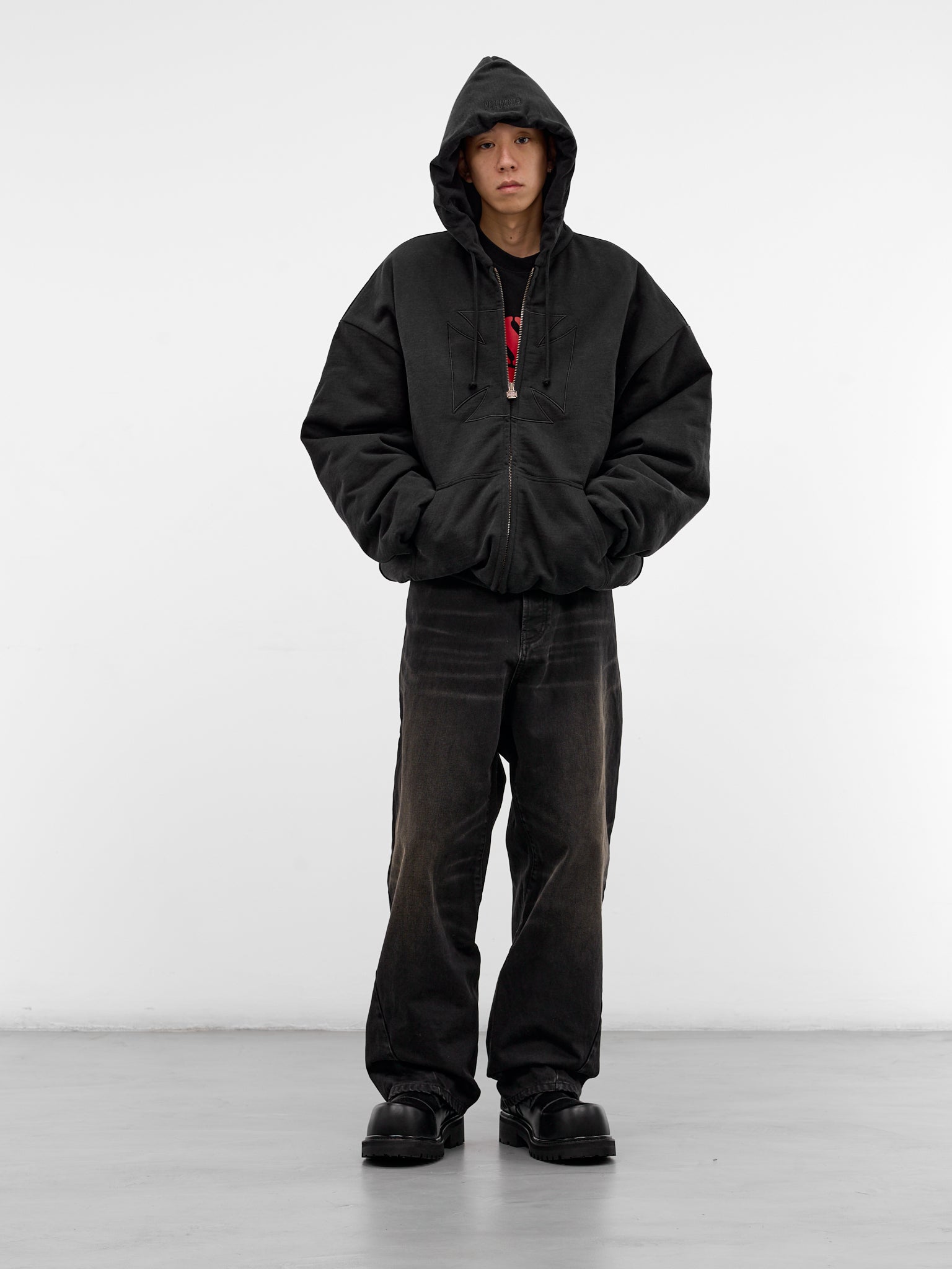 VETEMENTS Black Denim Spiral Jeans | H.Lorenzo - styled