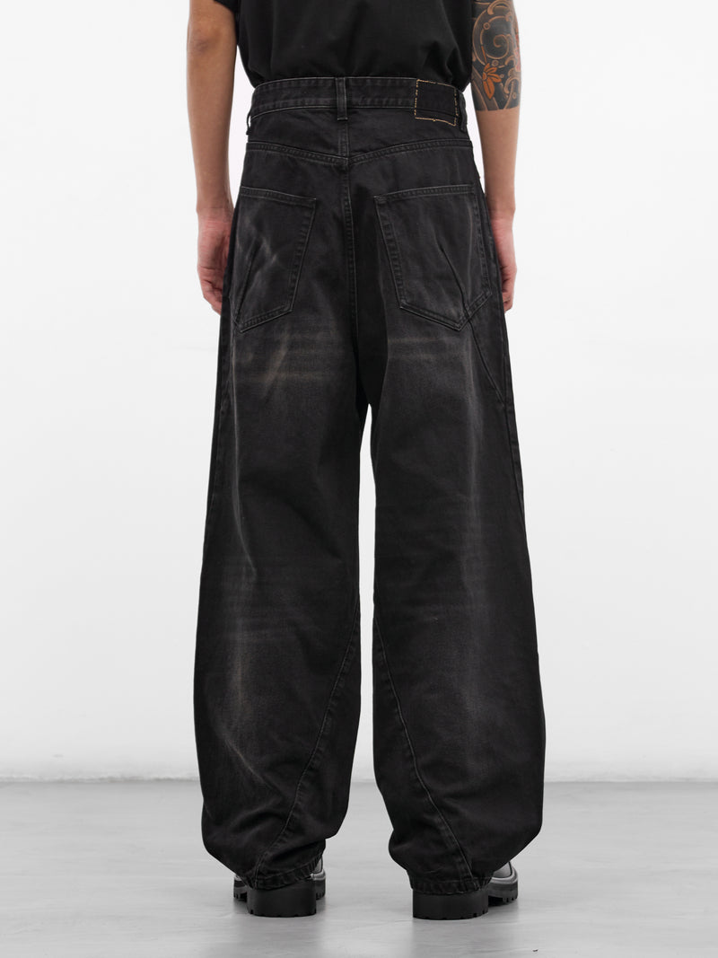 VETEMENTS Black Denim Spiral Jeans | H.Lorenzo - back
