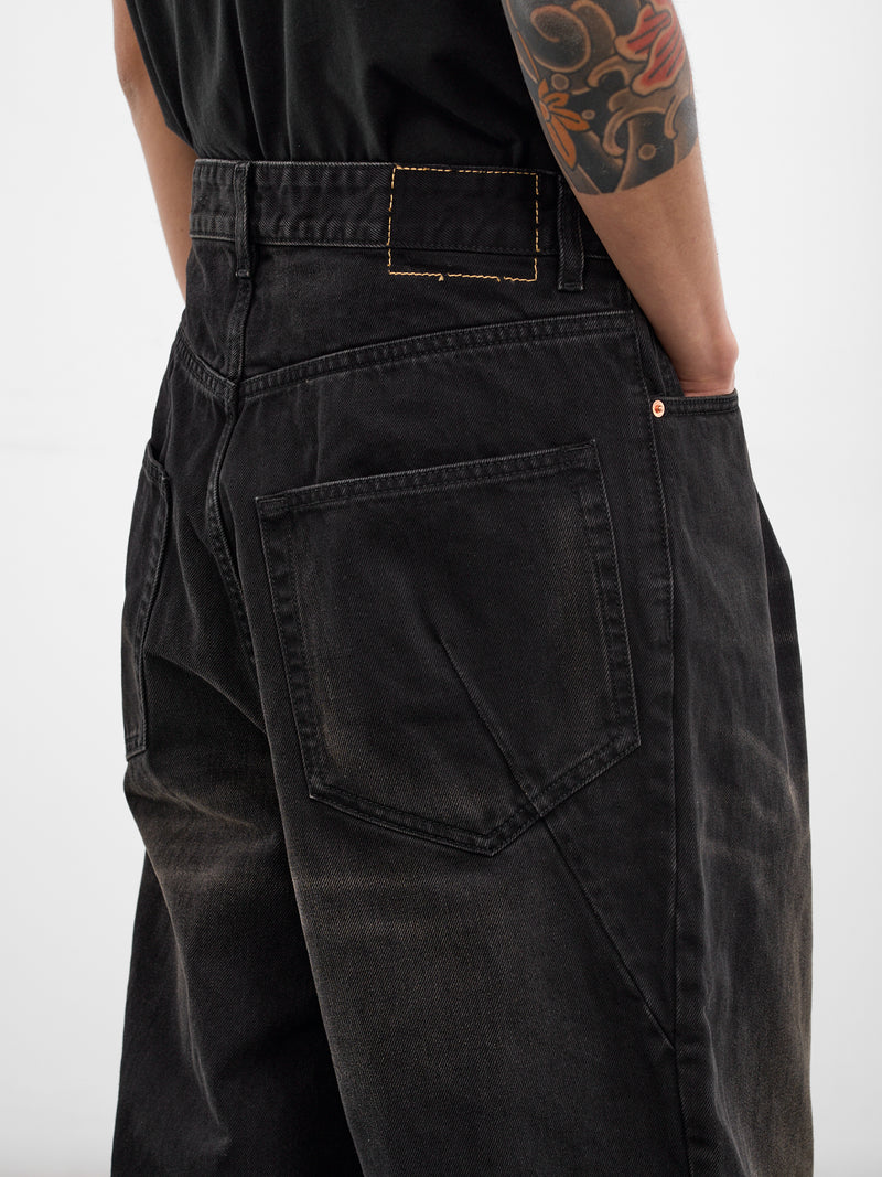 VETEMENTS Black Denim Spiral Jeans | H.Lorenzo - detail 2