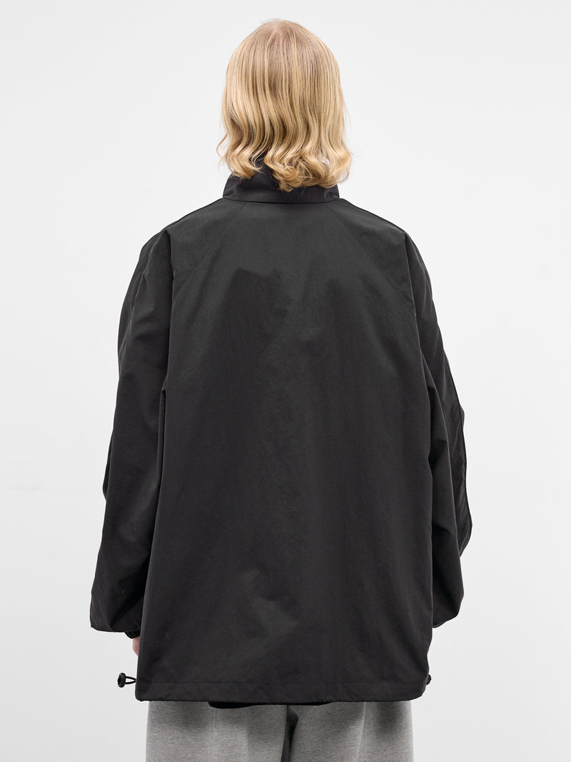 Black Nylon Embroidered Windbreaker (ME76GJ121B-BLACK)