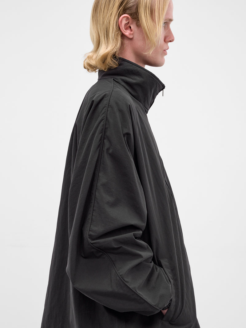 Black Nylon Embroidered Windbreaker (ME76GJ121B-BLACK)