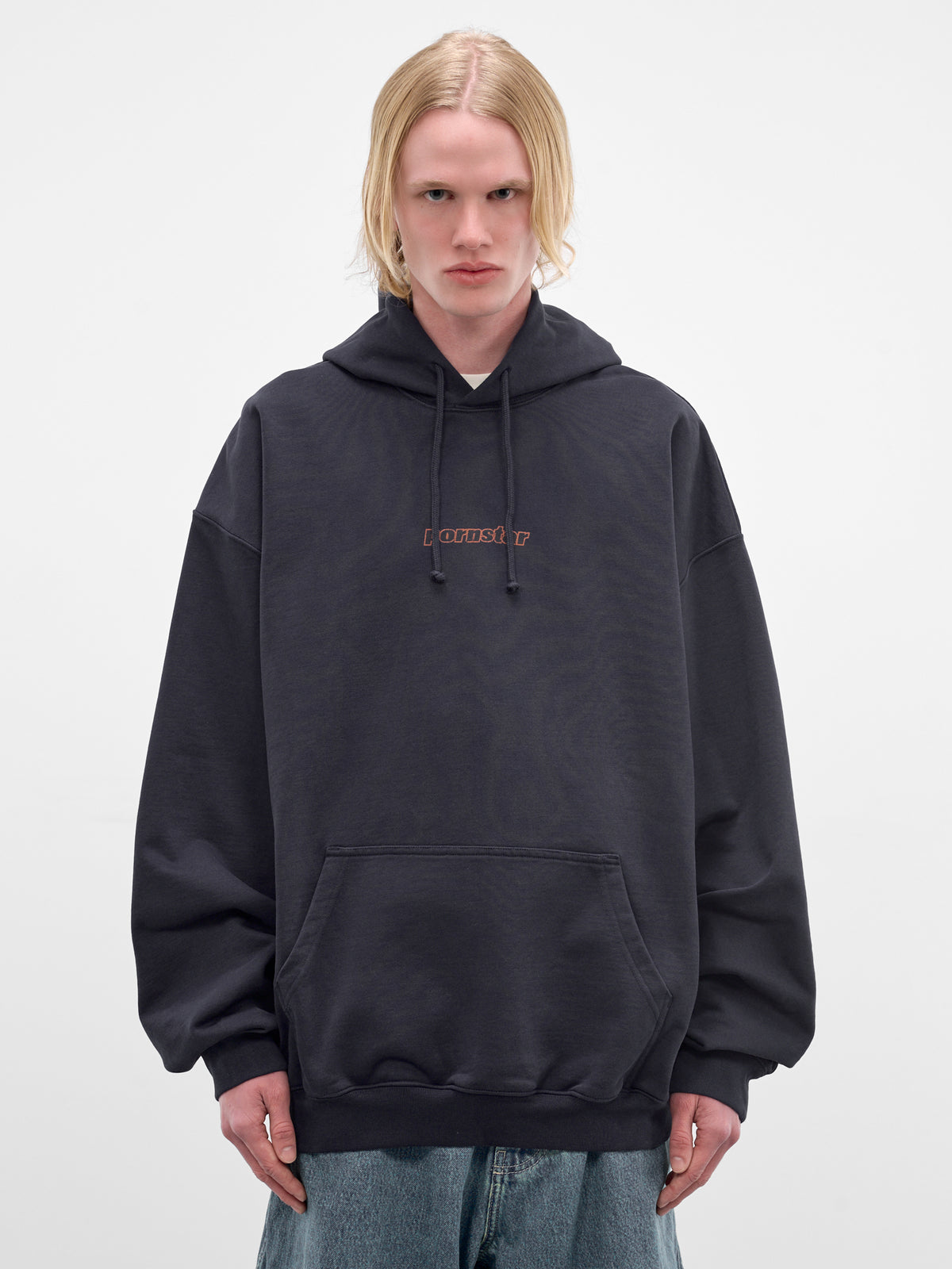 Navy Oversized Molleton Pornstar Hoodie (ME76HD213N-NAVY)