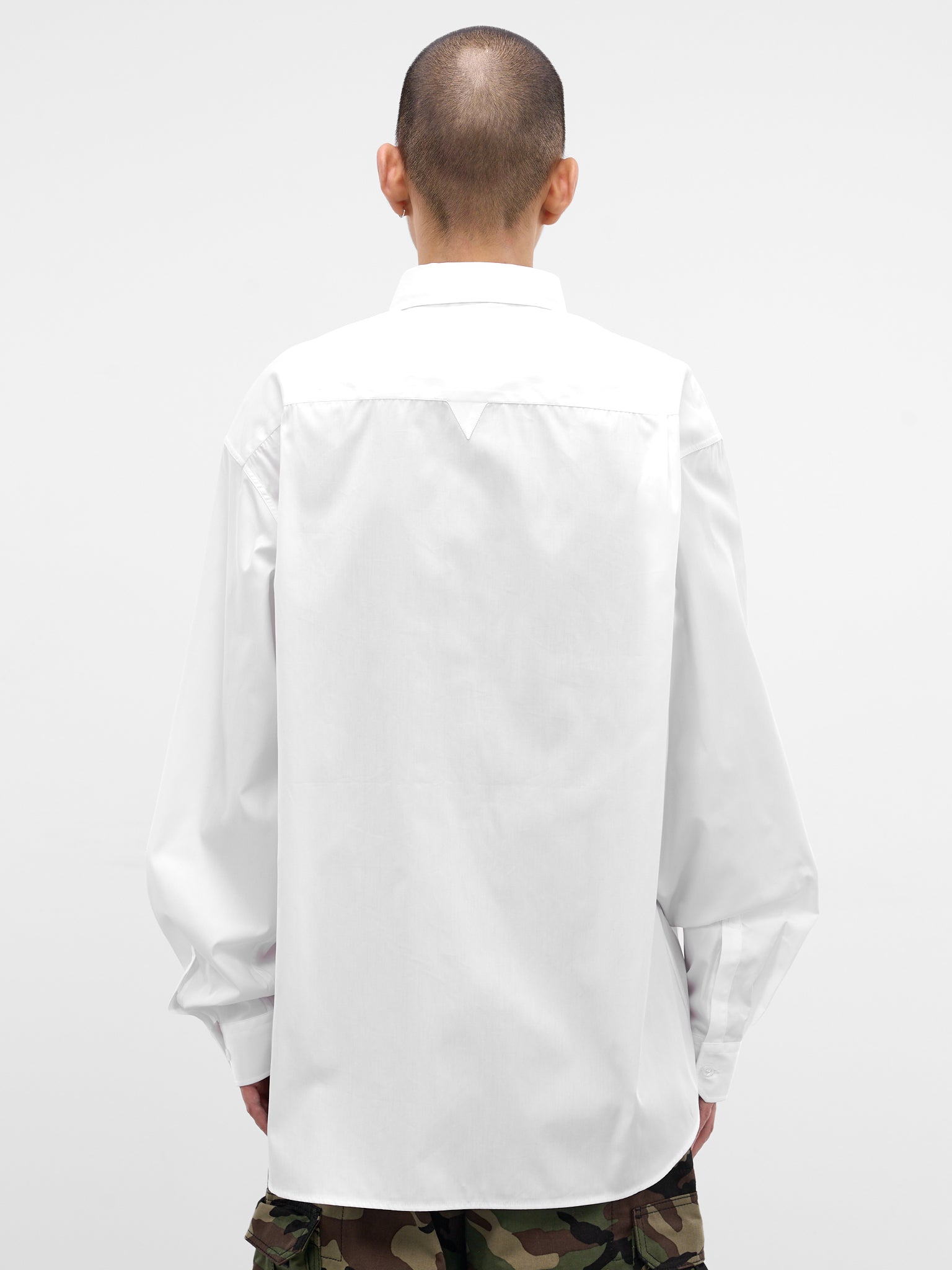 White Ironing Burn Graphic Shirt (ME76SH045W-WHITE)
