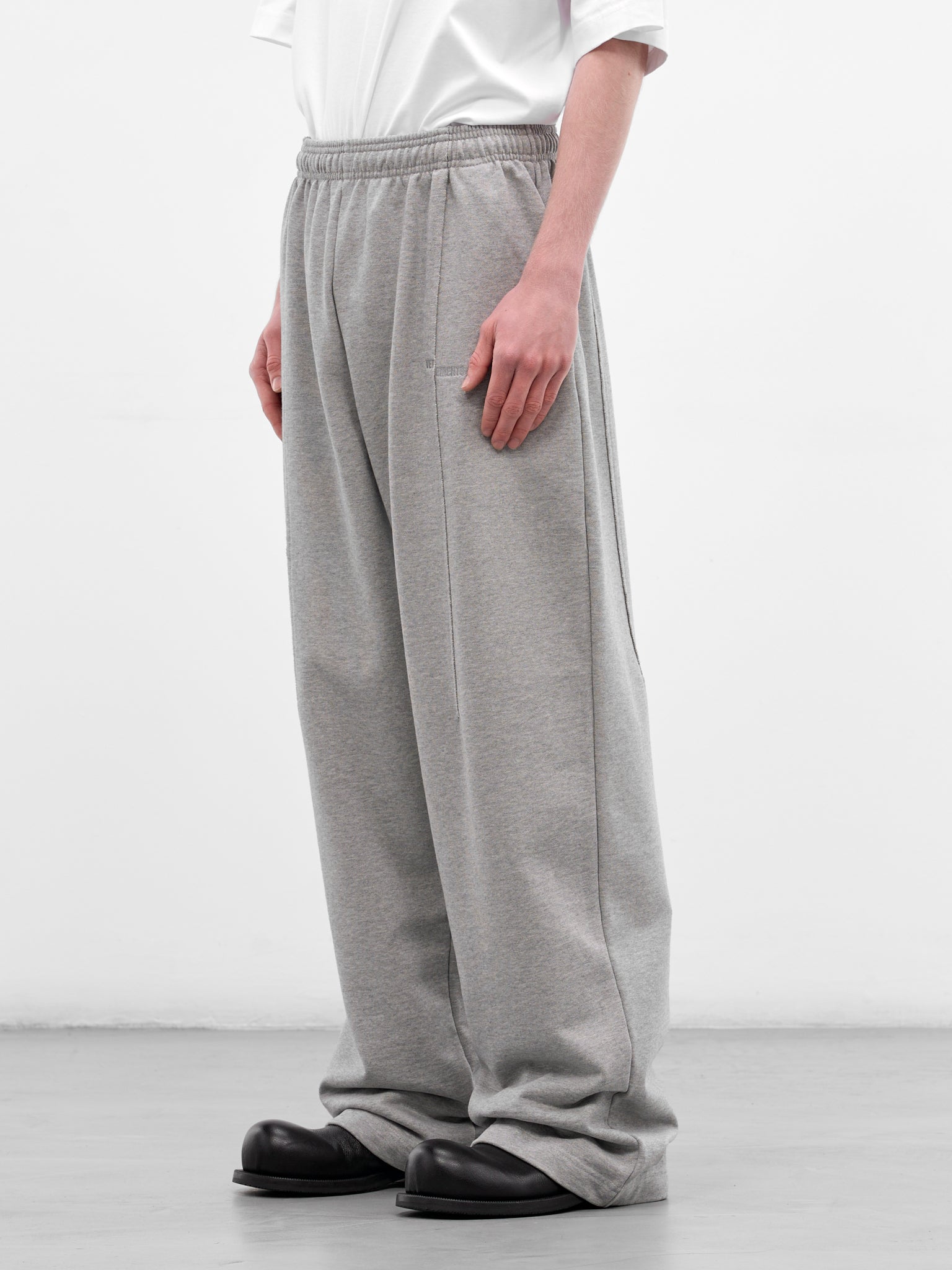 Gray Melange Molleton Baggy Sweatpants (ME76SP208G-GREY-MELANGE)