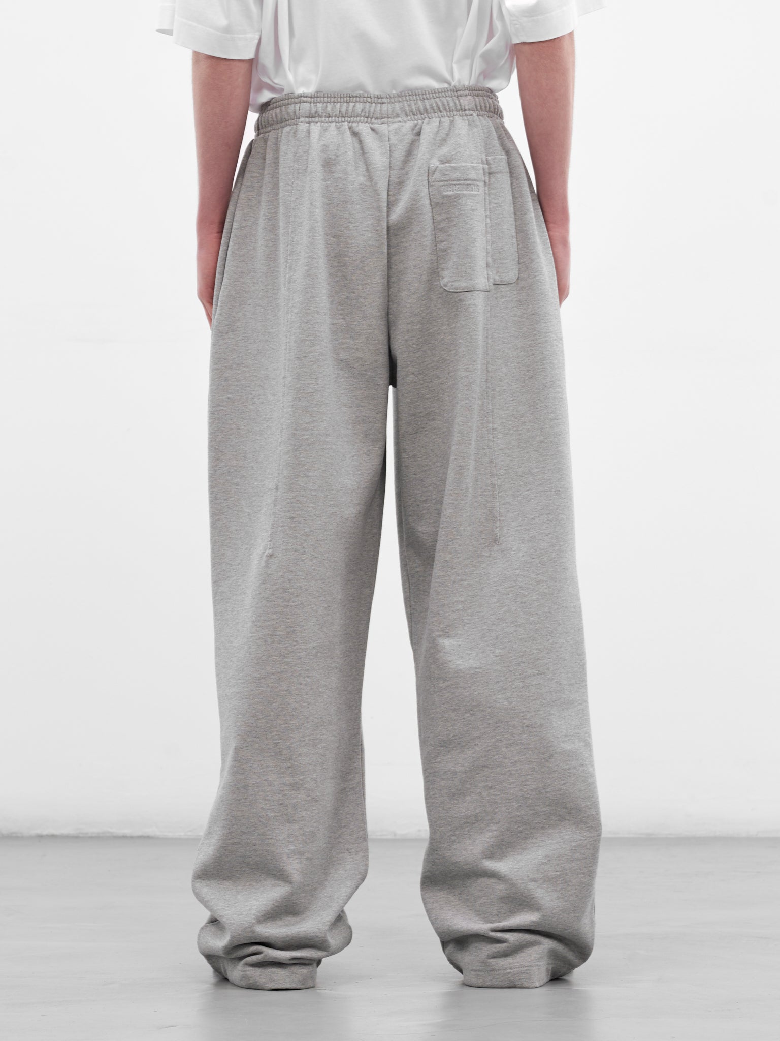 Gray Melange Molleton Baggy Sweatpants (ME76SP208G-GREY-MELANGE)