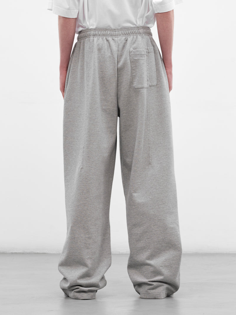 Gray Melange Molleton Baggy Sweatpants (ME76SP208G-GREY-MELANGE)