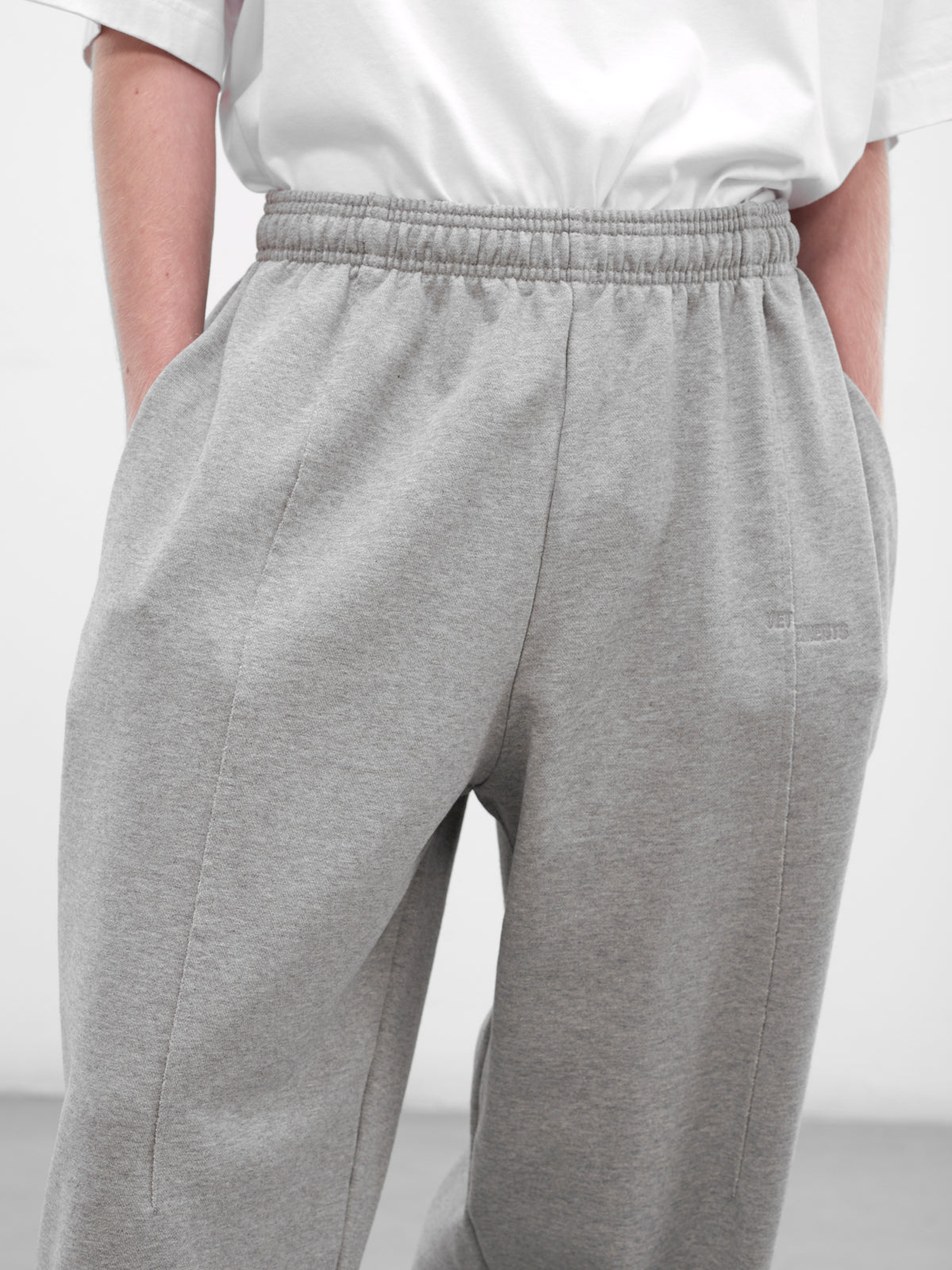 Gray Melange Molleton Baggy Sweatpants (ME76SP208G-GREY-MELANGE)