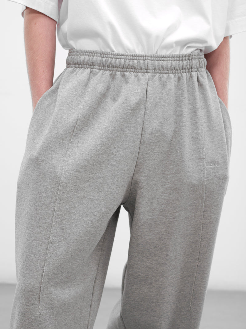 Gray Melange Molleton Baggy Sweatpants (ME76SP208G-GREY-MELANGE)