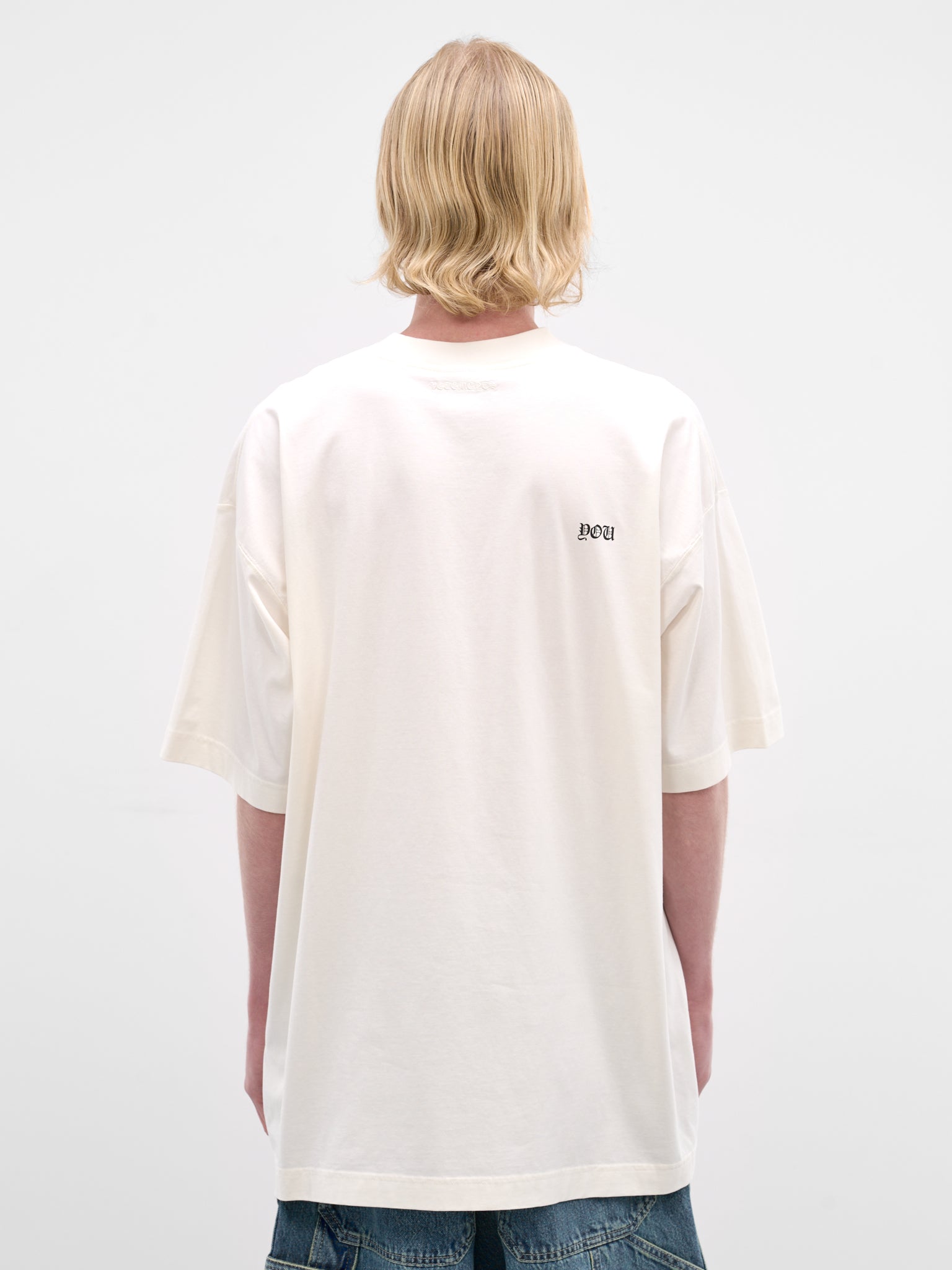 White 'Fuck You' Cotton Tee (ME76TR188V-VANILLA)