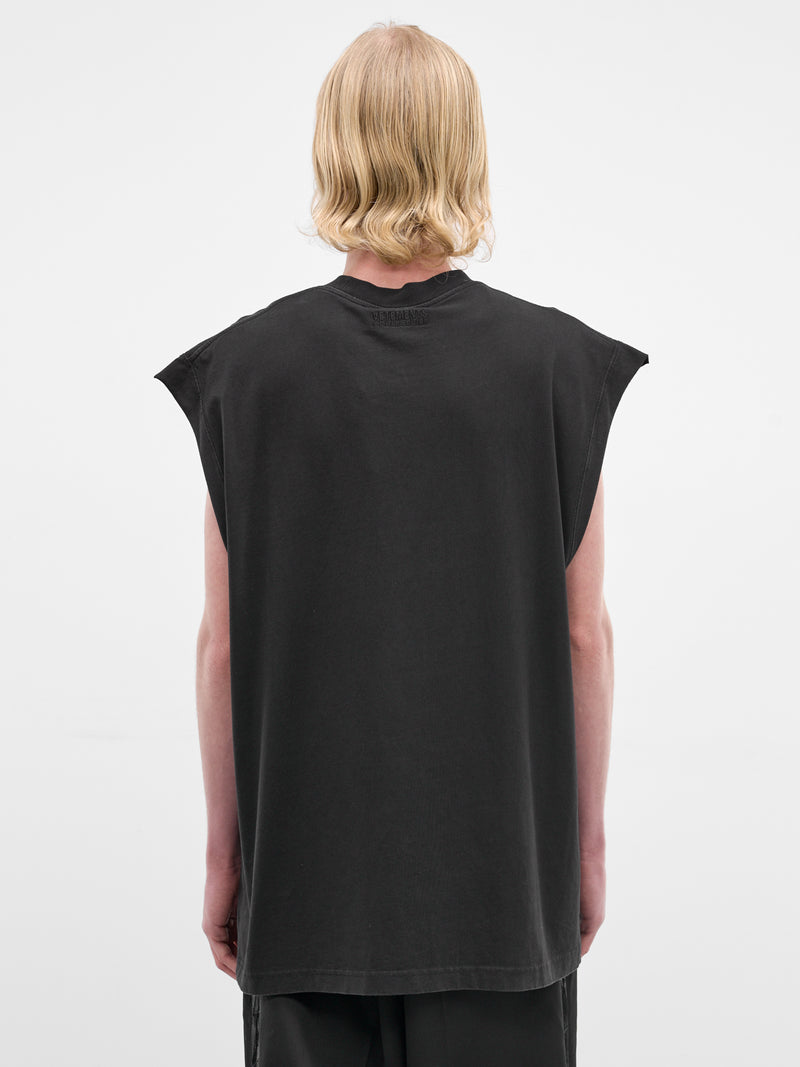 Black 'Sin' Cotton Tank (ME76TR197B-BLACK)