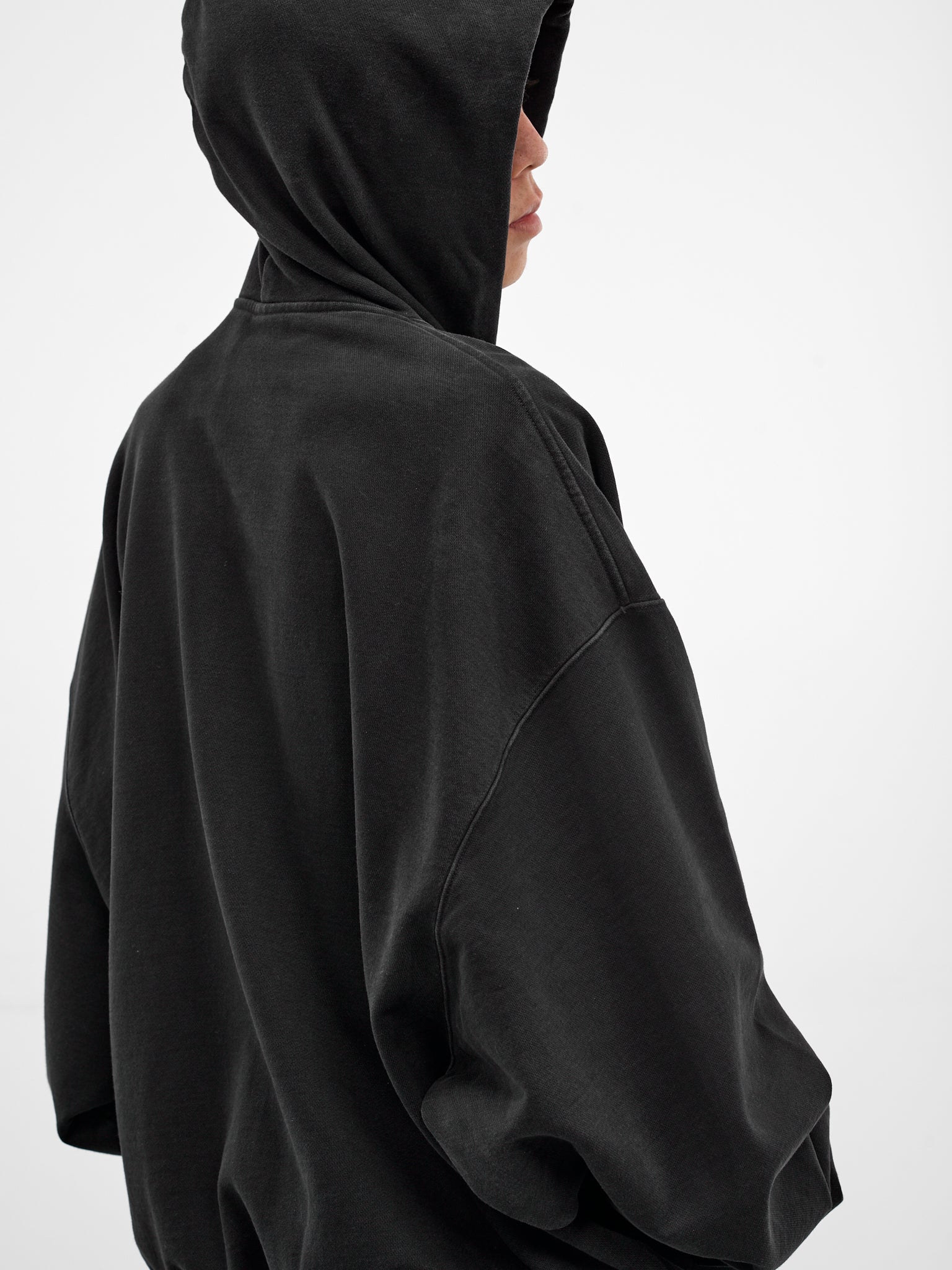 Black Duct Tape Zip Hoodie (ME76ZU142B-BLACK)