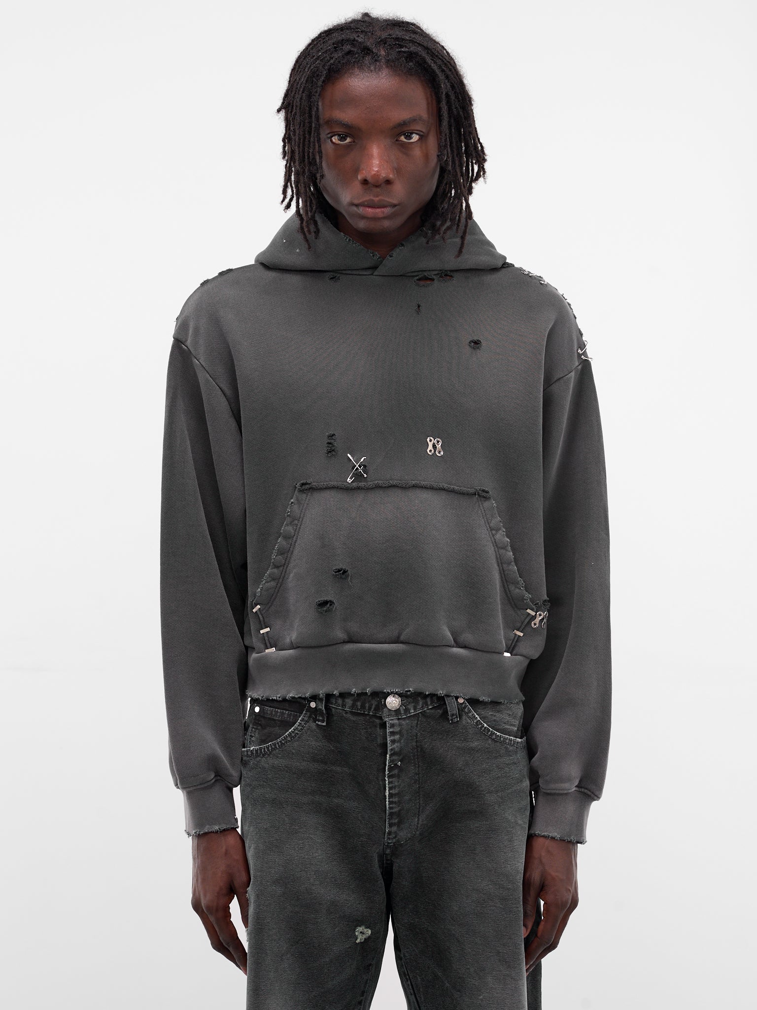 Gray Boxy Distressed Mechanic Hoodie (MECHANIC-HOODIE-GRAY)