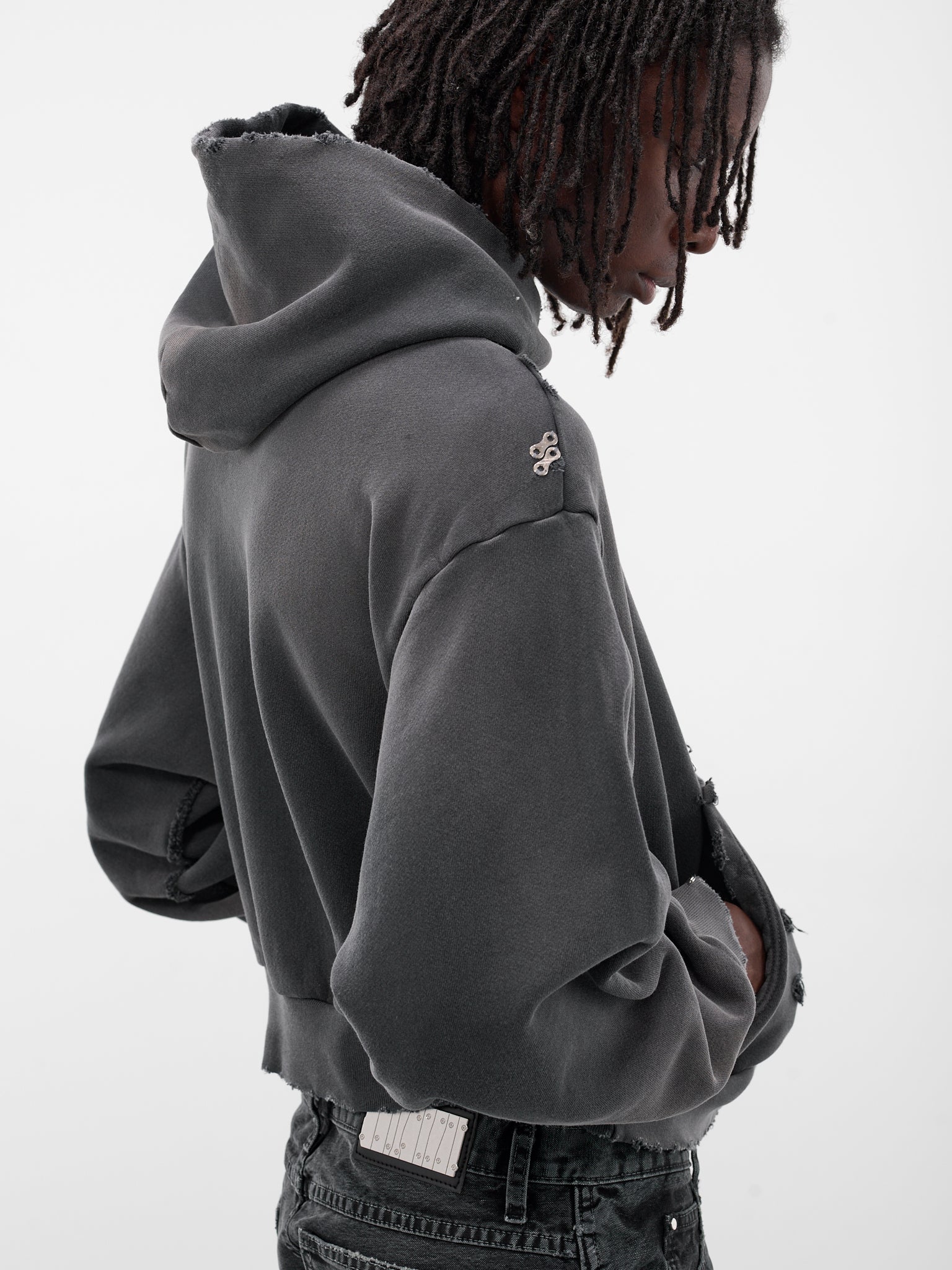 Gray Boxy Distressed Mechanic Hoodie (MECHANIC-HOODIE-GRAY)