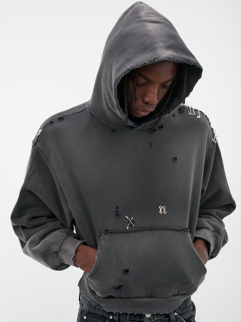 Gray Boxy Distressed Mechanic Hoodie (MECHANIC-HOODIE-GRAY)