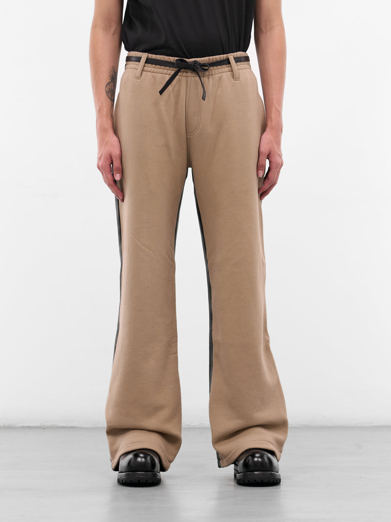 Brown Merge Leather Sweatpants (MERGE-BROWN)