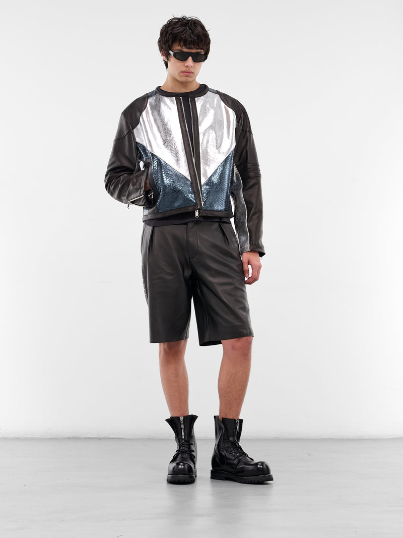 Black Business Leather Shorts (BUSINESS-SHORT-BLACK)