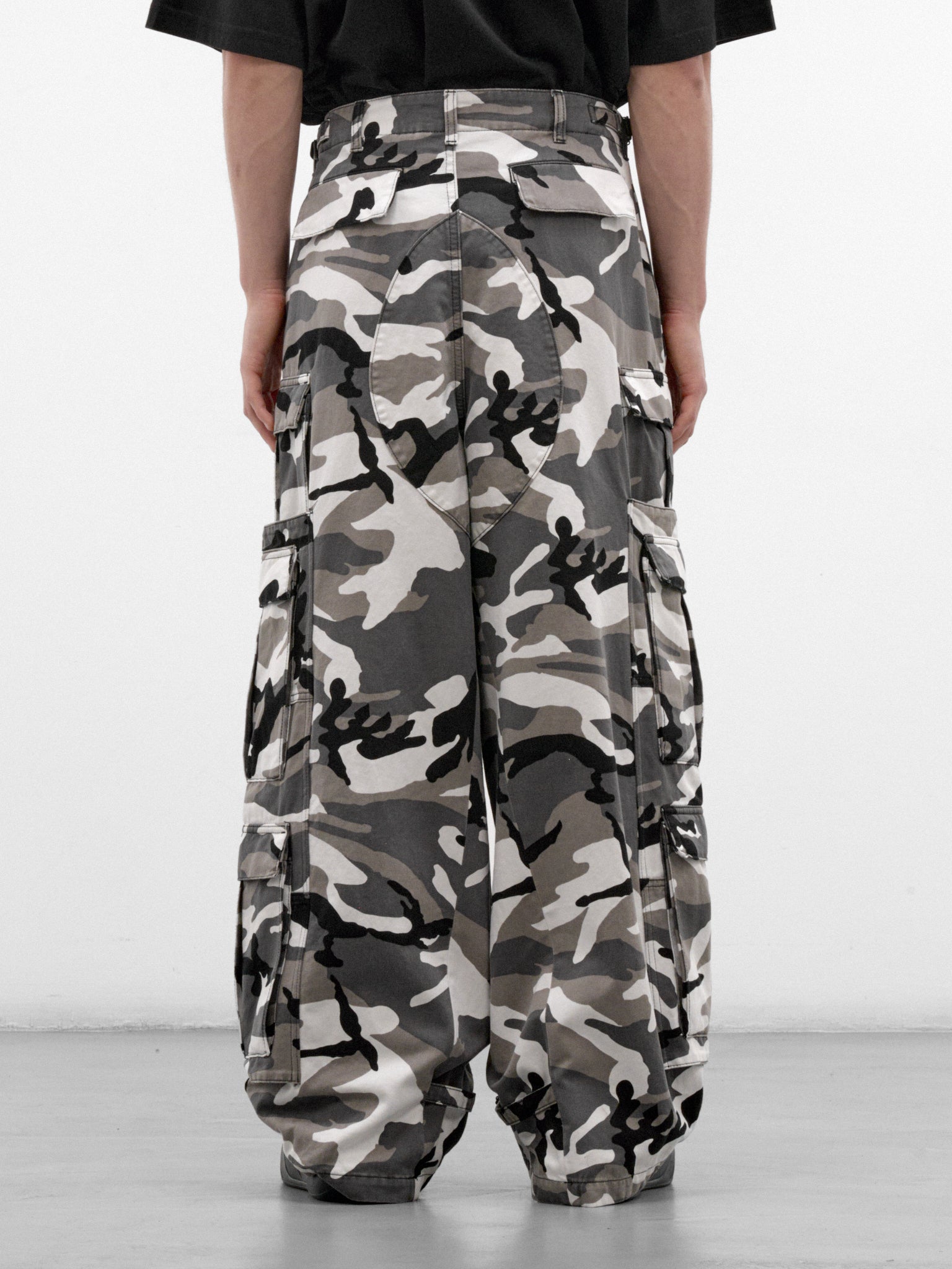 White Camo Cotton Cargo Pants (MH27CP095CW-WHITE-CAMO)