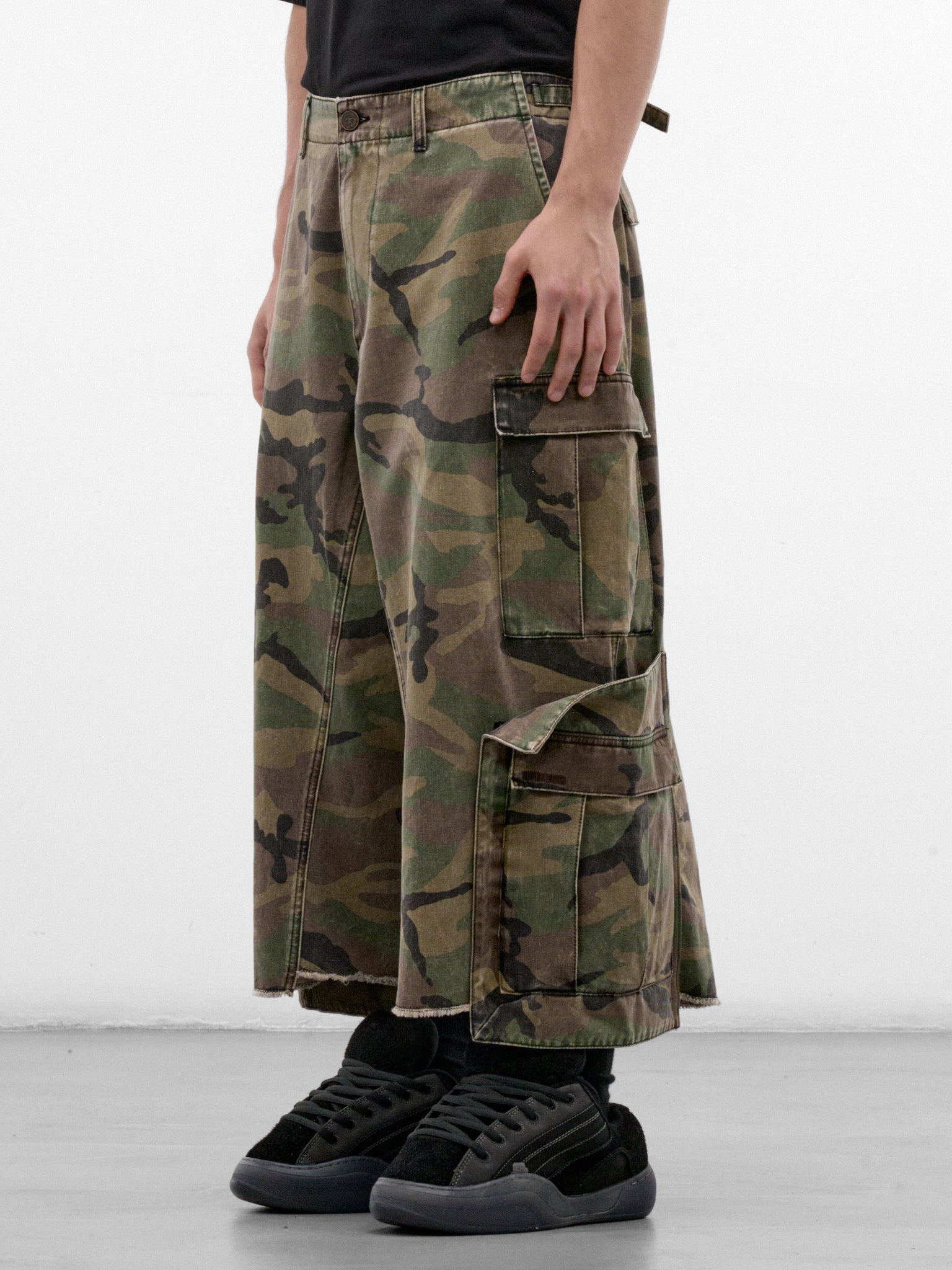 Green Camo Cotton Cargo Pants (MH27CS091CG-GREEN-CAMO)