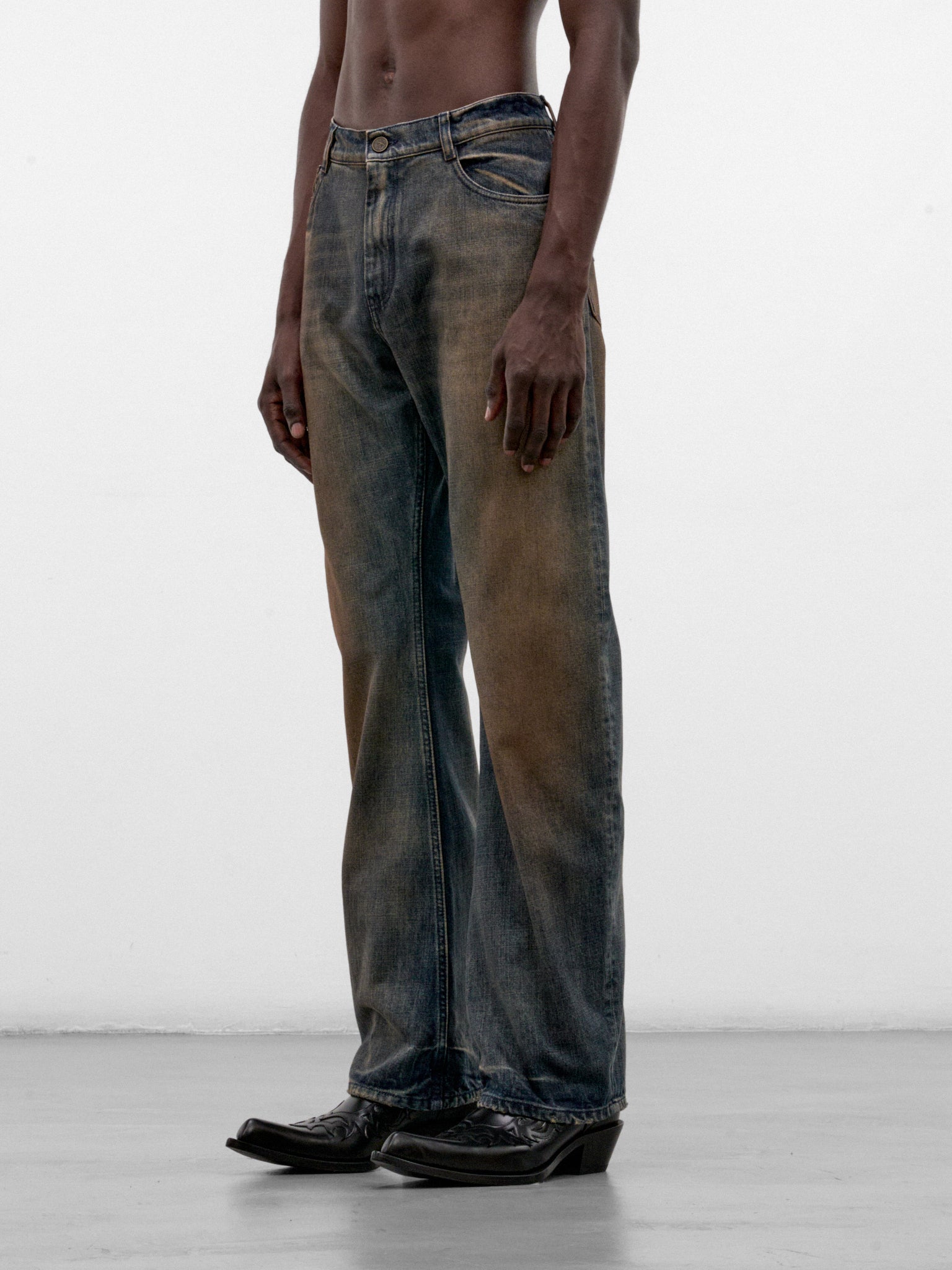 Dirty Denim O-Leg Jeans (MH27DJ082DW-DIRTY-BLUE)