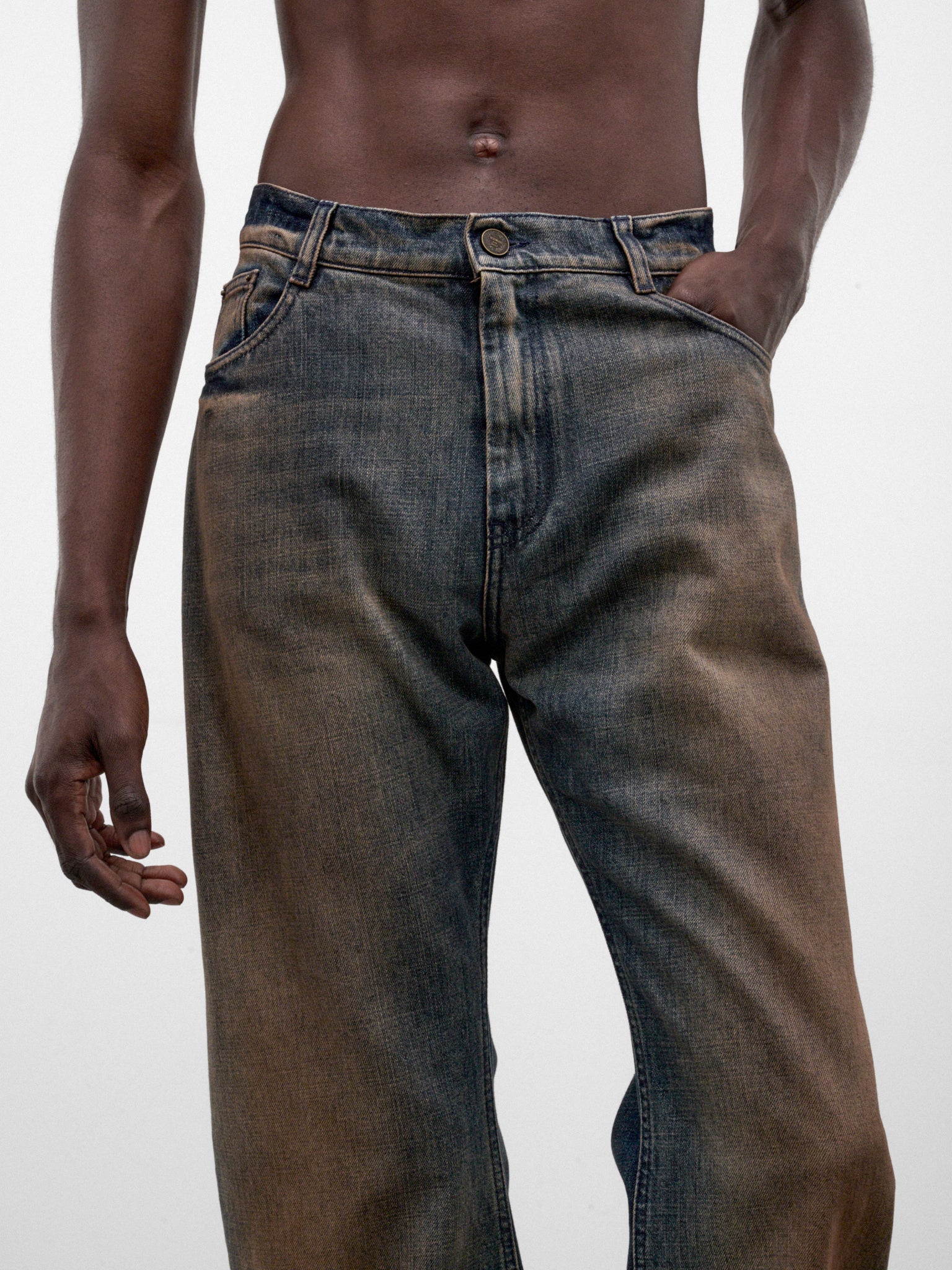 Dirty Denim O-Leg Jeans (MH27DJ082DW-DIRTY-BLUE)