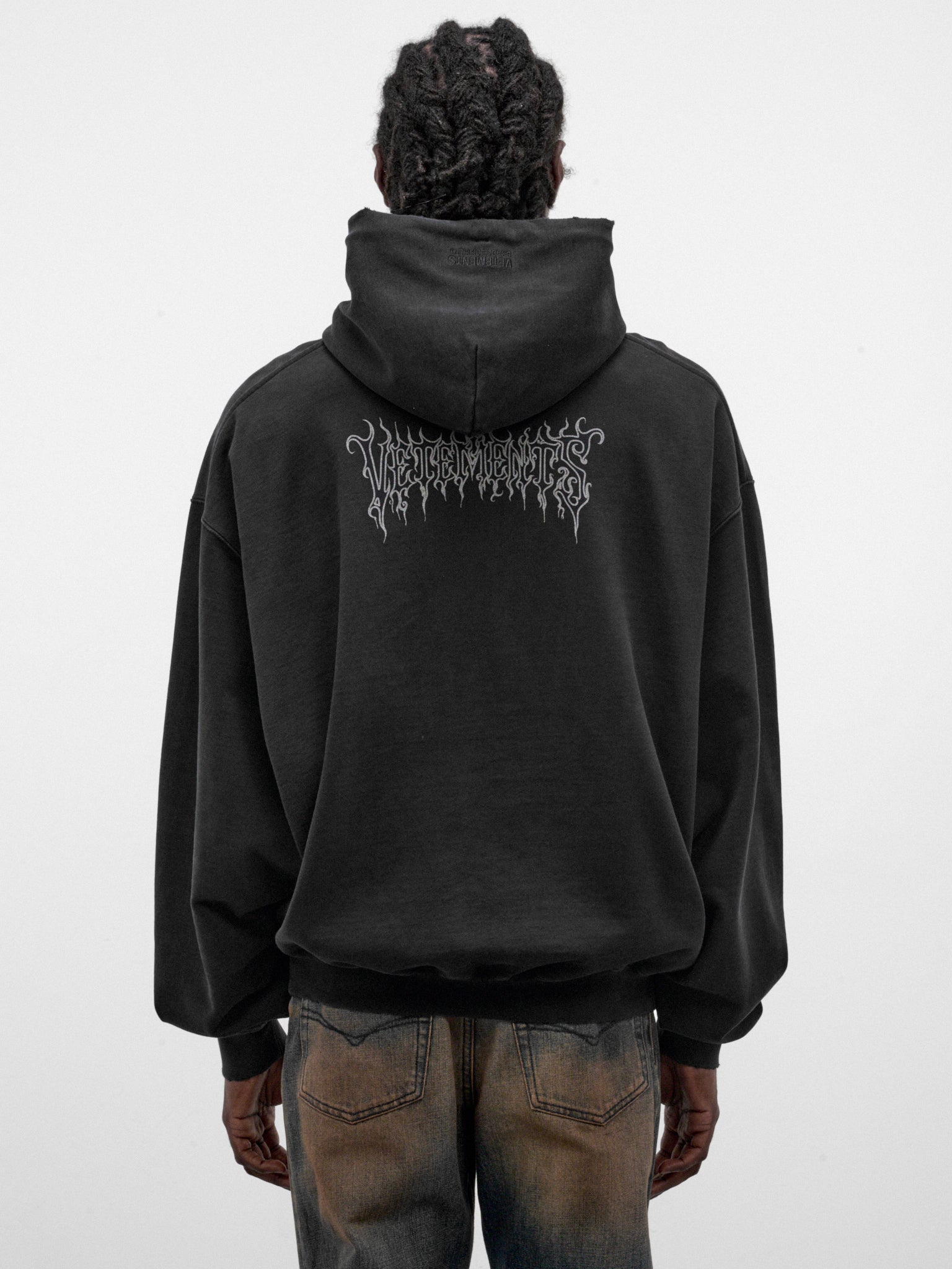 Black Cotton COF Sacrifice Hoodie (MH27HD205B-WASHED-BLACK)