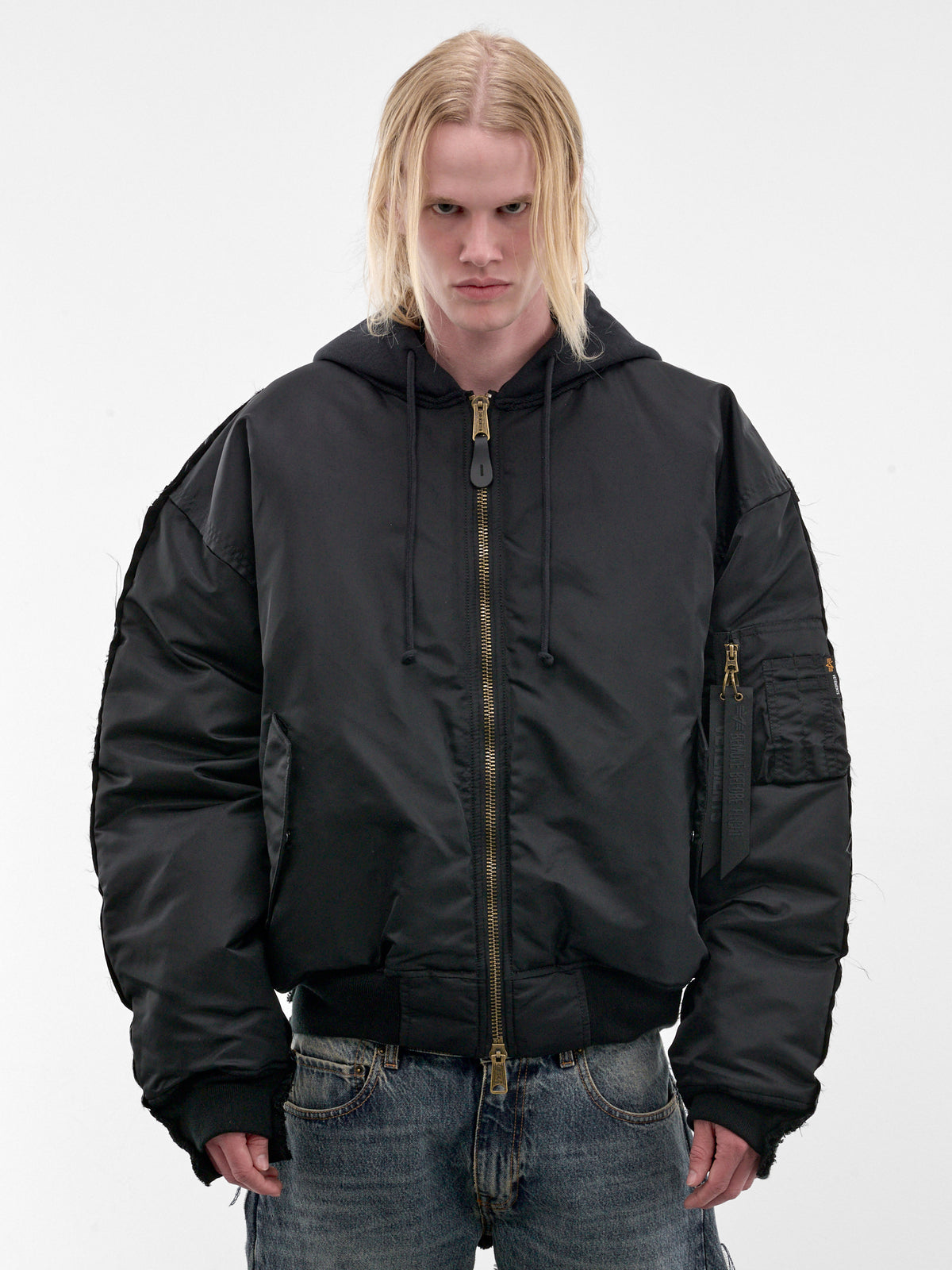 Vetements x Alpha Industries Deconstructed Bomber (MH27JA018B-BLACK)