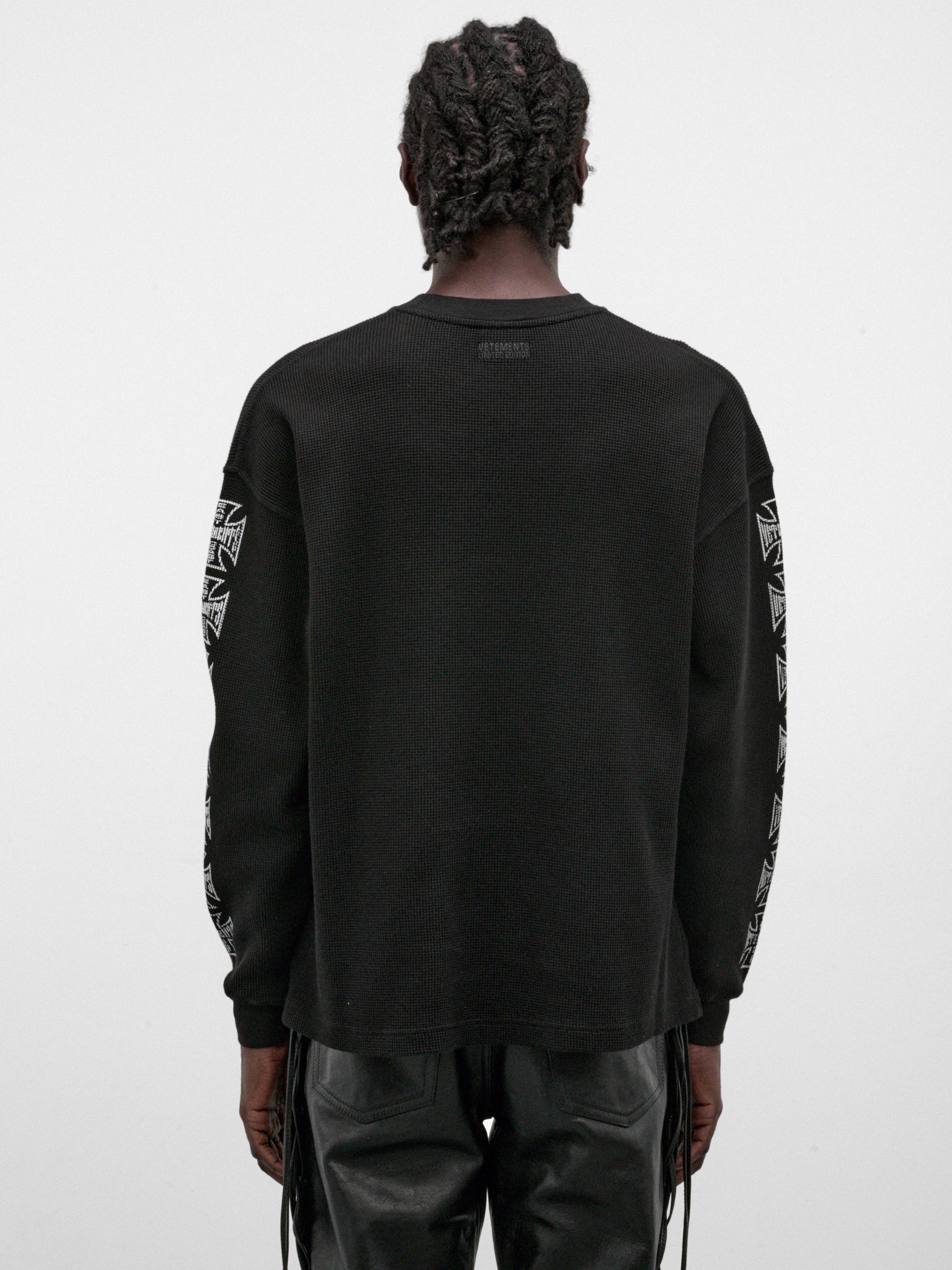 Biker Cross Waffle Long Sleeve (MH27LS213B-BLACK)