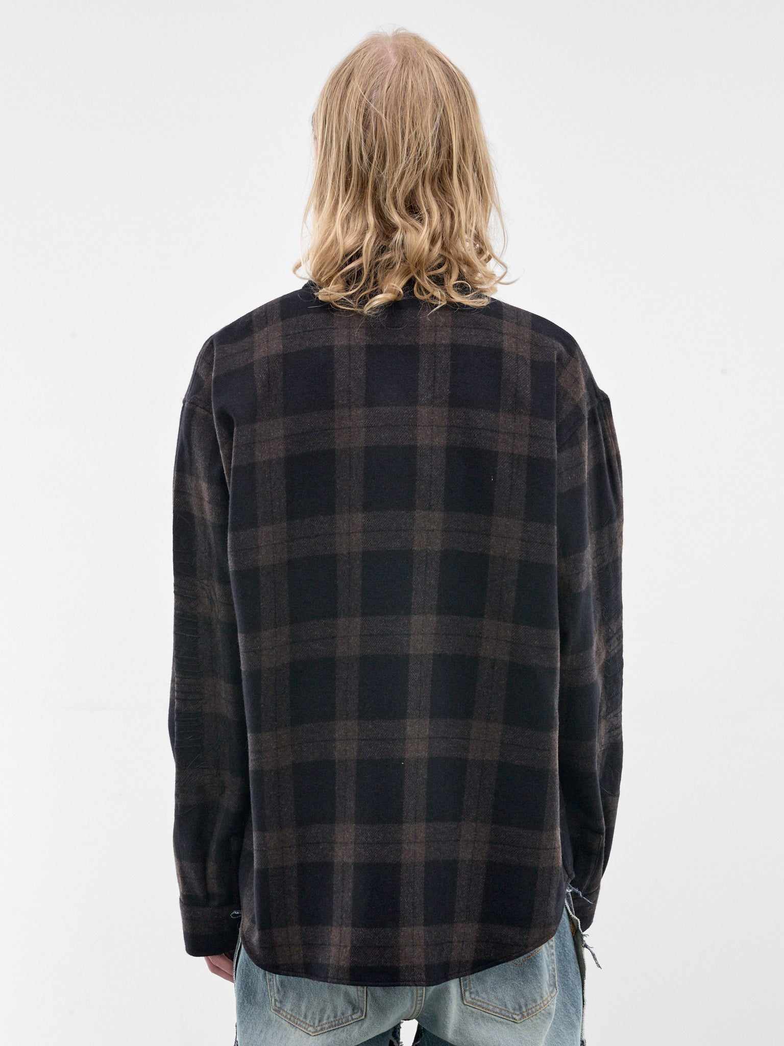 Brown Flannel Check Shirt (MH27SH063BC-BLACK-CHECK)