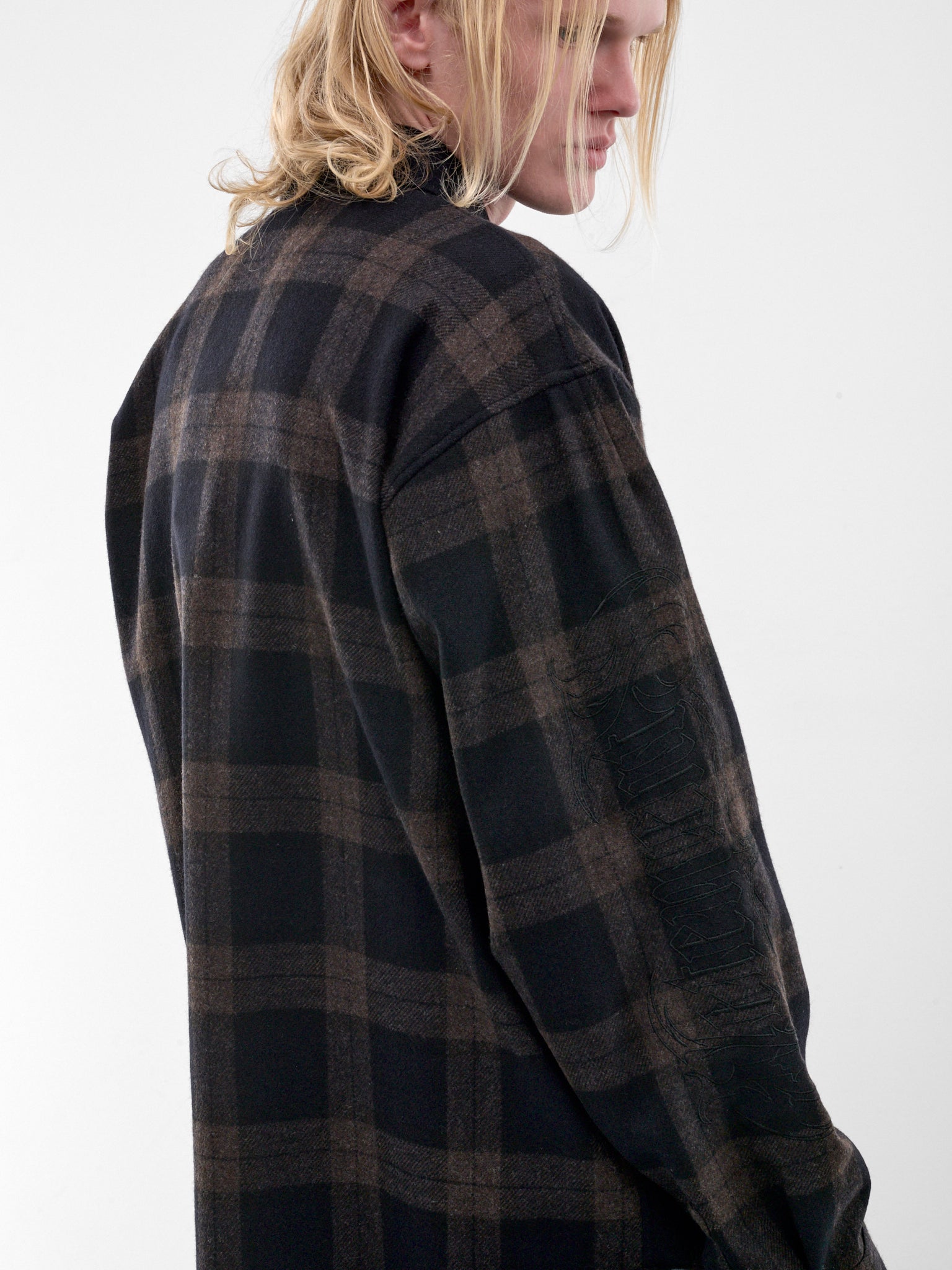 Brown Flannel Check Shirt (MH27SH063BC-BLACK-CHECK)