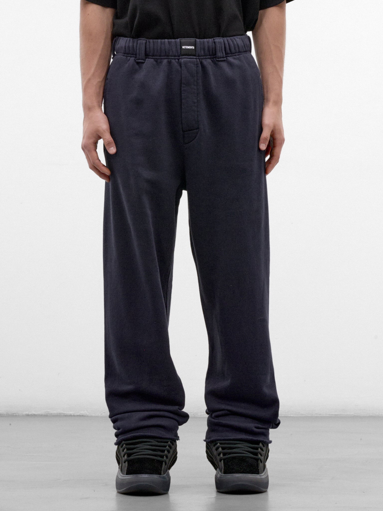 Navy Wide Leg Sweatpants (MH27SP185N-NAVY)