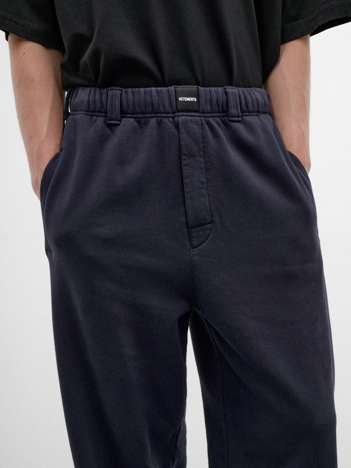 Navy Wide Leg Sweatpants (MH27SP185N-NAVY)