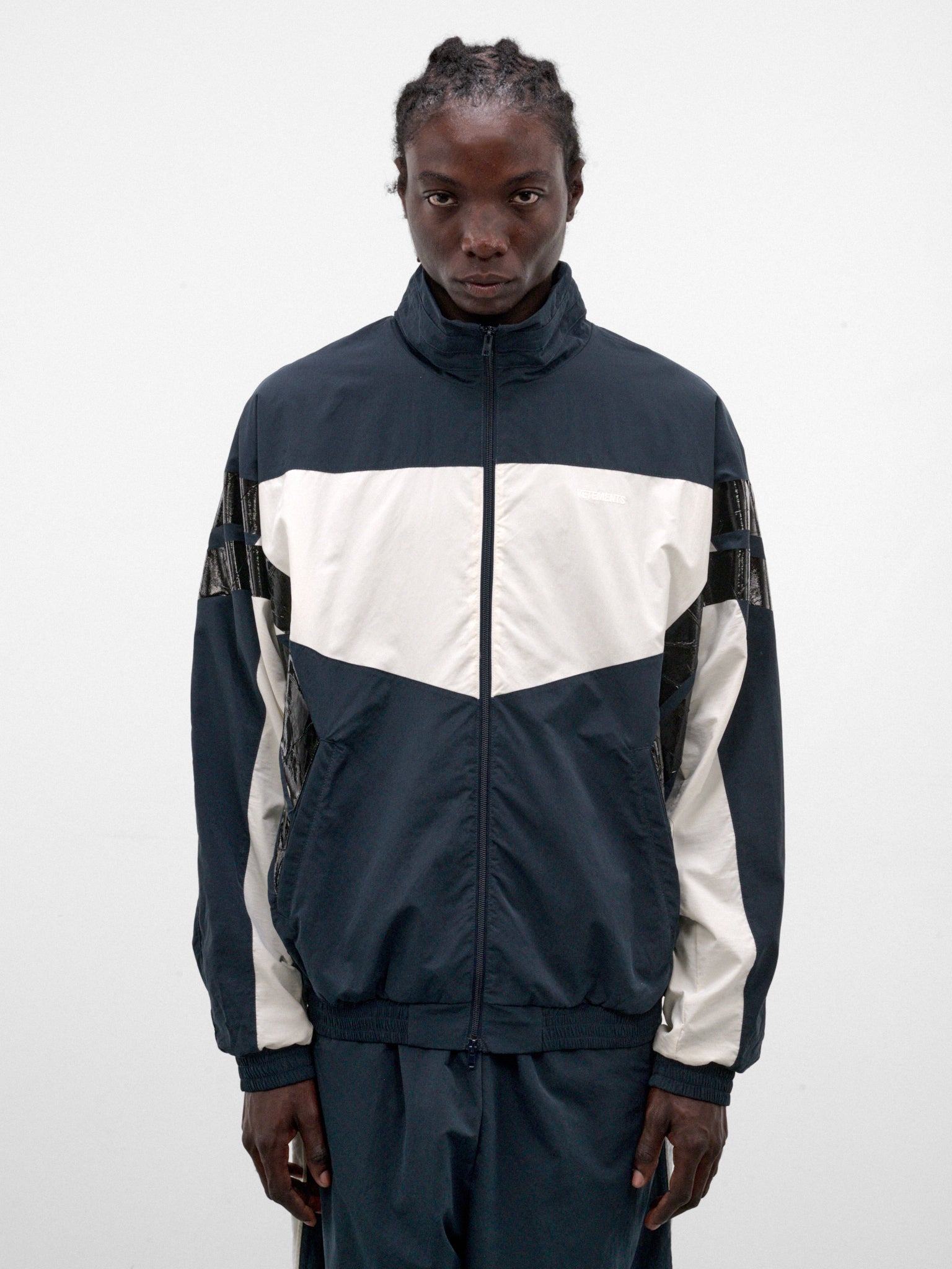 Navy Tape Tracksuit Jacket (MH27TJ105N-NAVY)