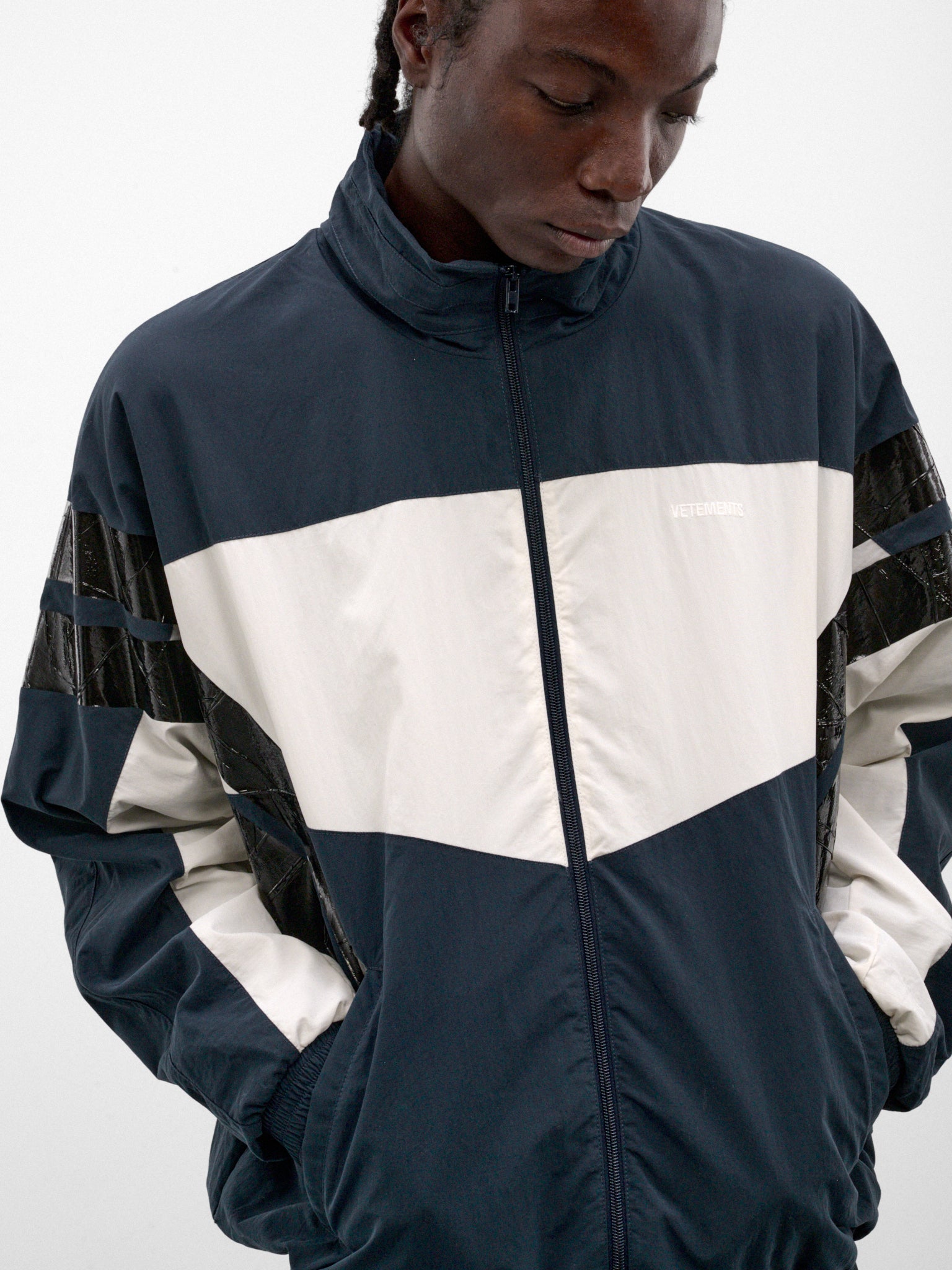 Navy Tape Tracksuit Jacket (MH27TJ105N-NAVY)