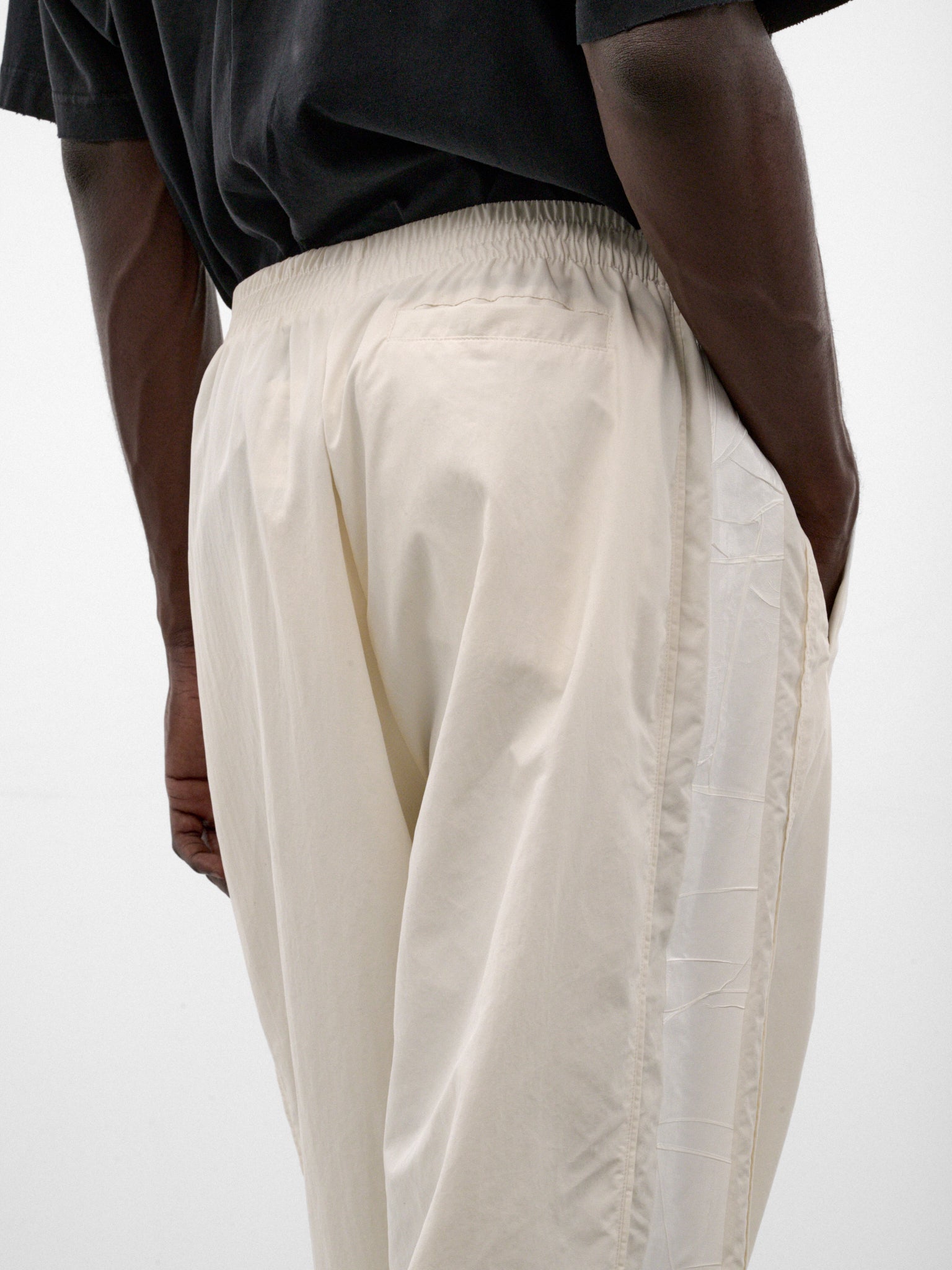 White Nylon Tape Tracksuit Pants (MH27TP104W-WHITE)