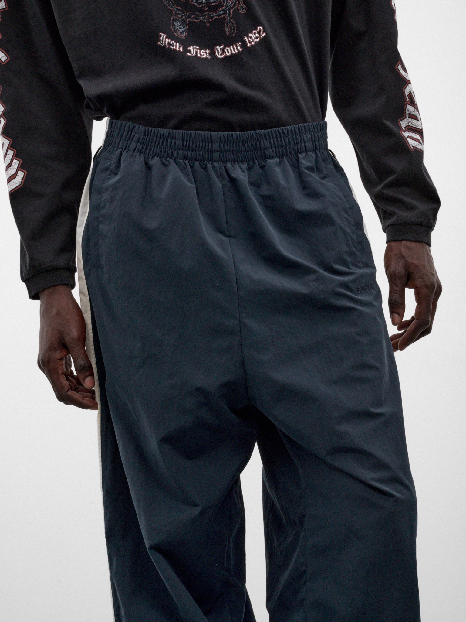Navy Nylon Tape Tracksuit Pants (MH27TP106N-NAVY)