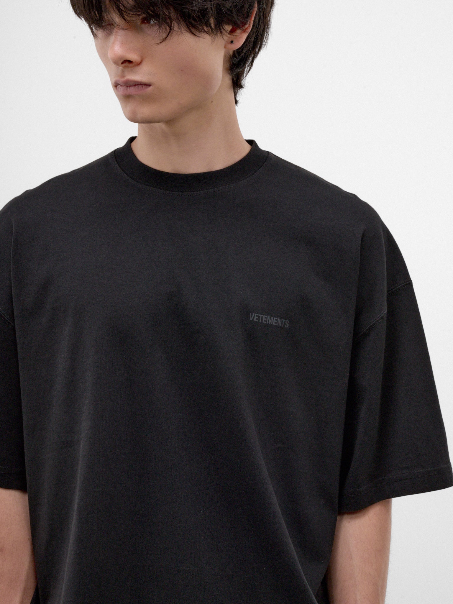 Black Cotton Logo Tee (MH27TR143B-VINTAGE-BLACK)